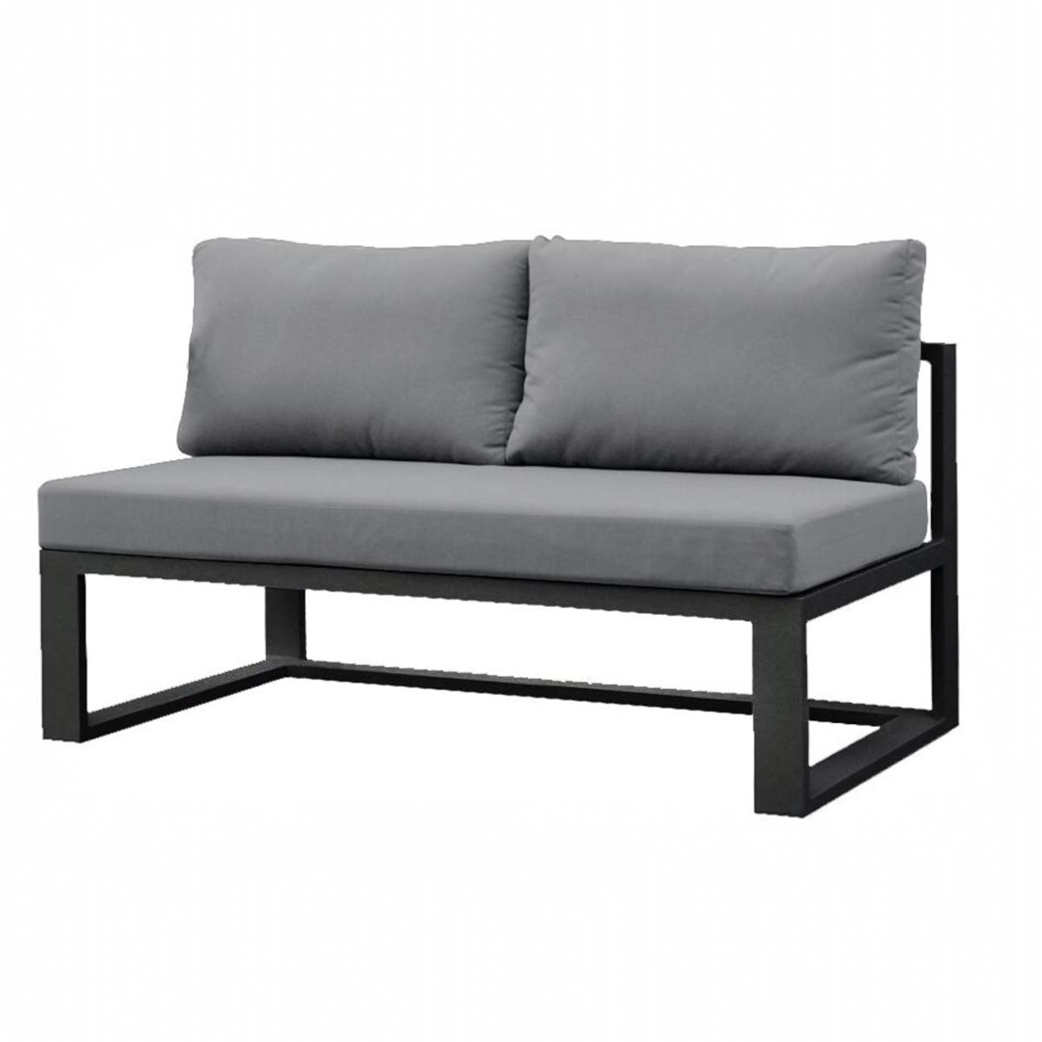 Banquette de jardin en aluminium - BELLY NOIR