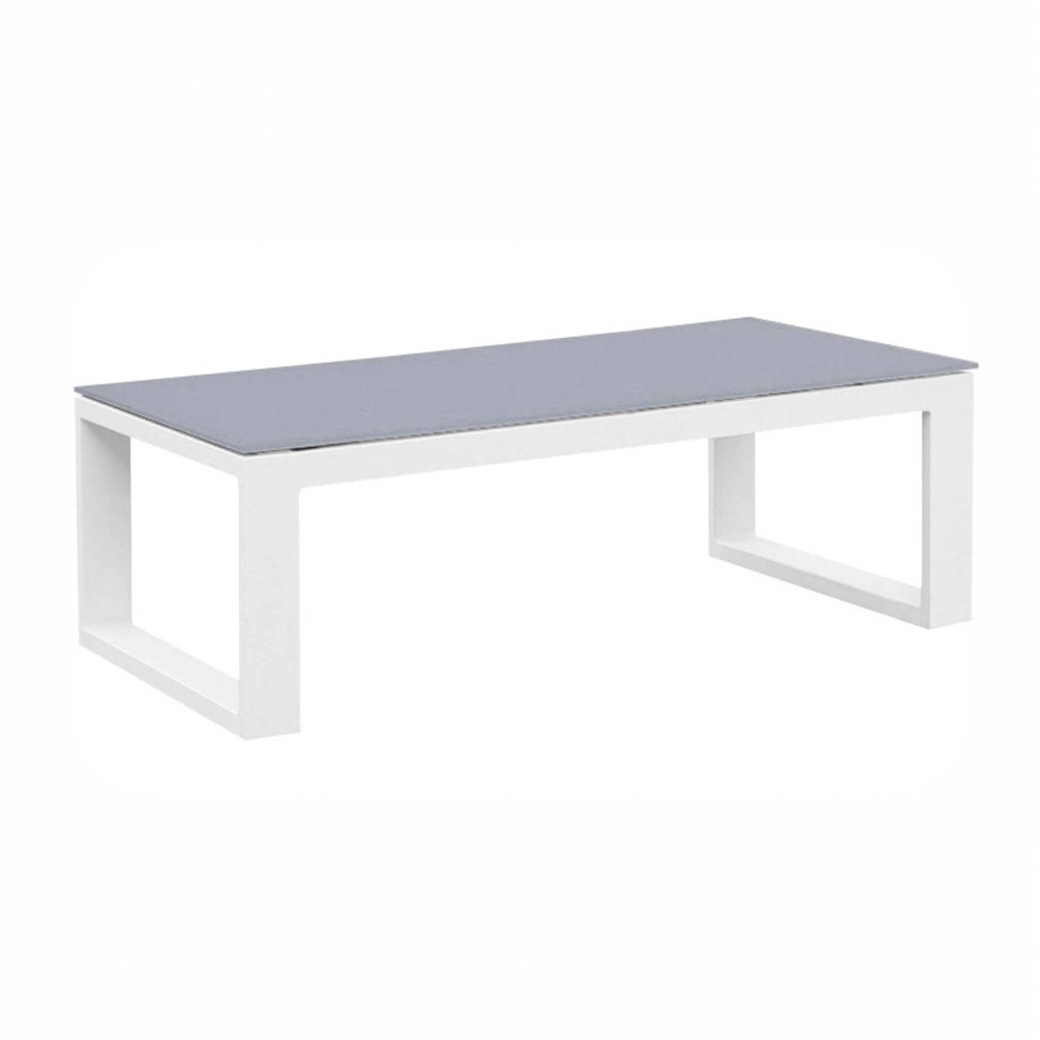 Table basse de jardin grise en aluminium - BELLY
