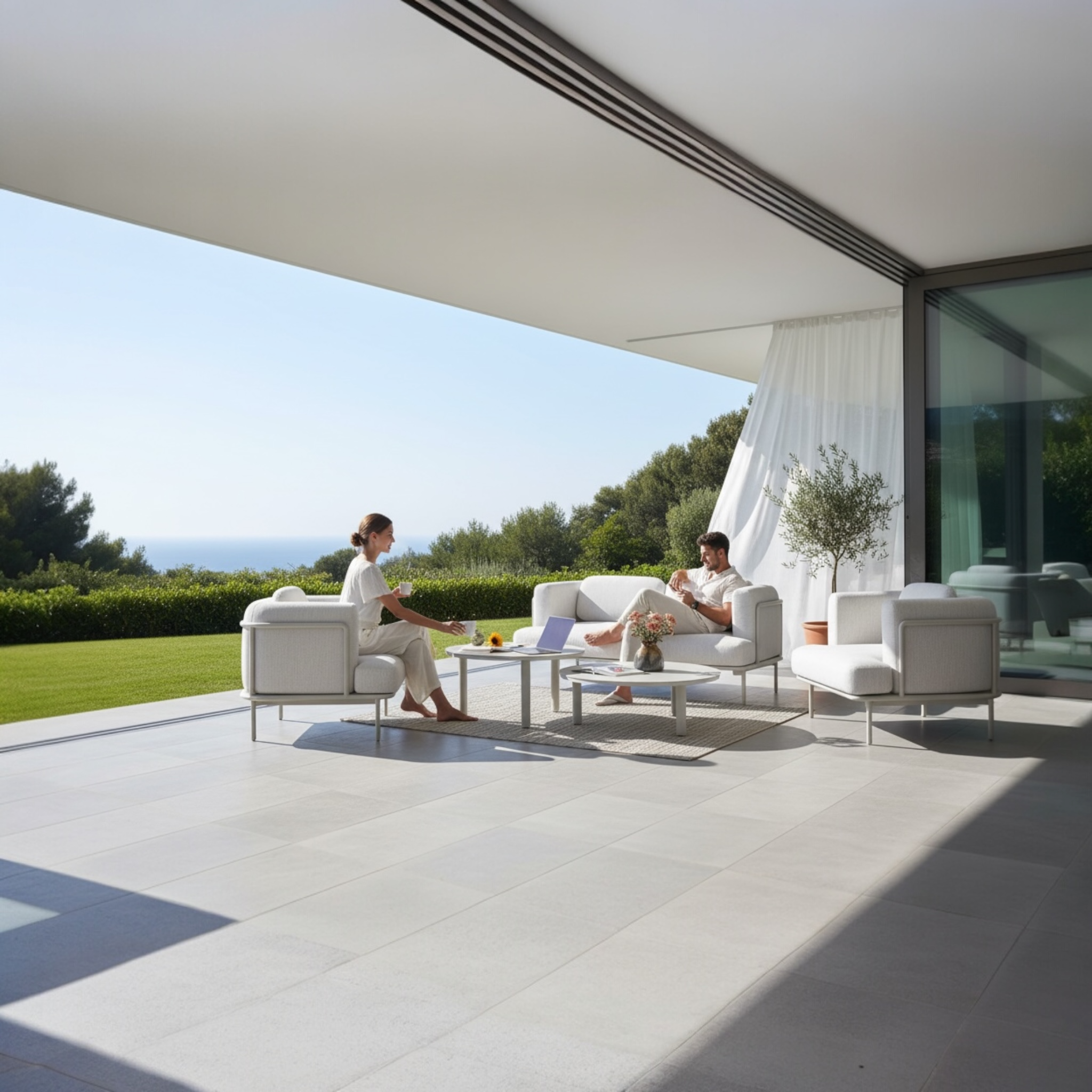 Canapé de jardin design 4 place bonne qualité