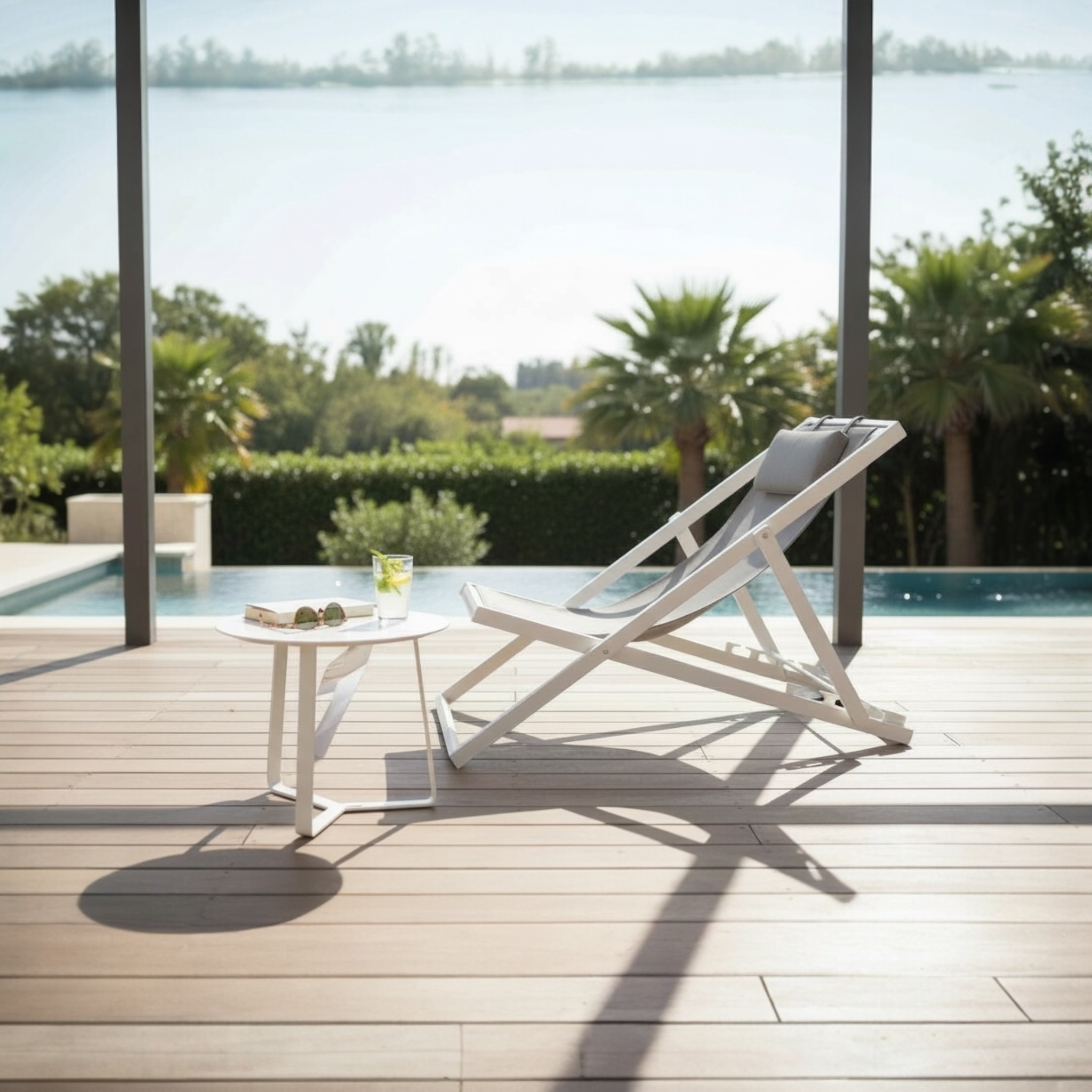 Chilienne, Chaise longue de jardin en aluminium - KASSY