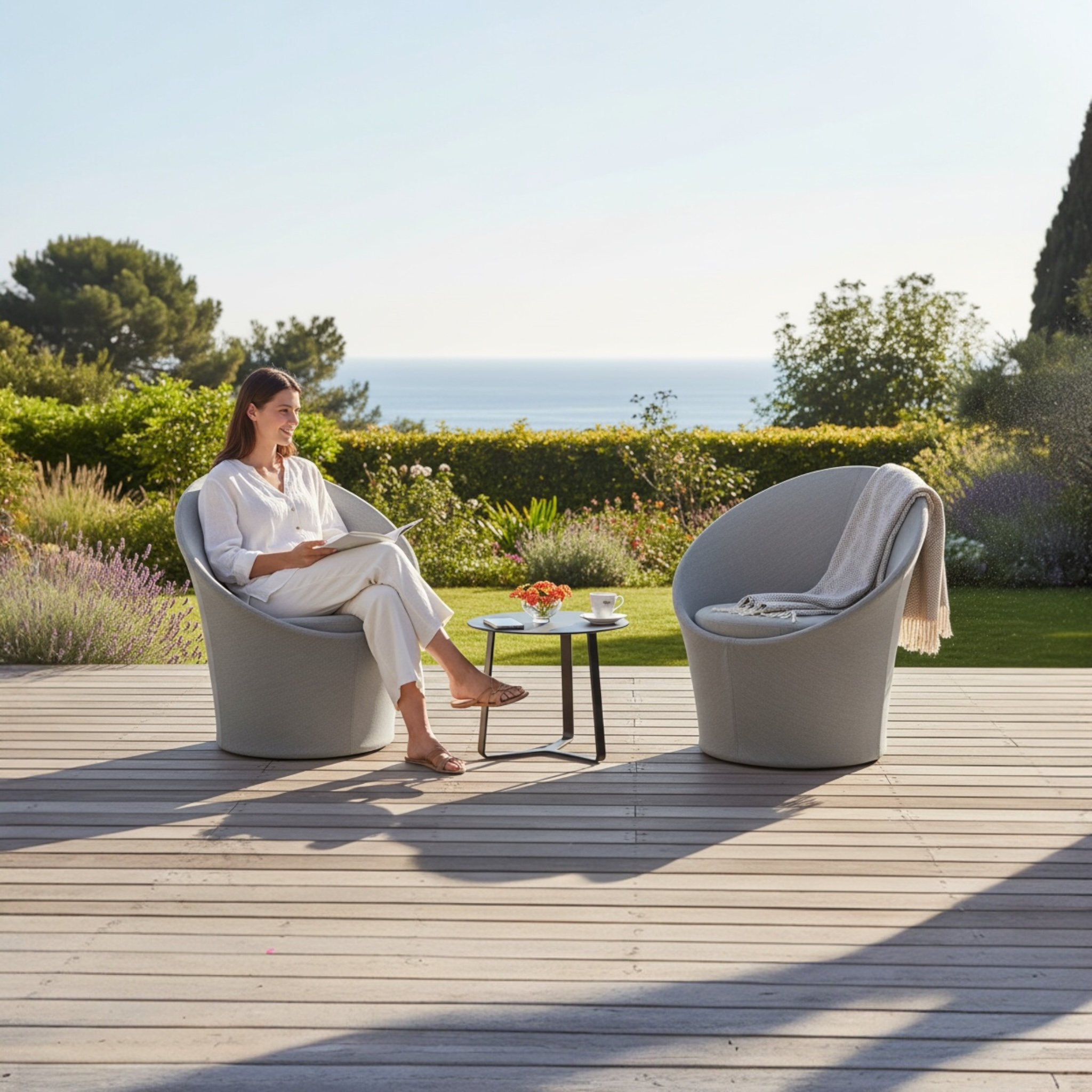 Set de deux fauteuil pour balcon Luna
