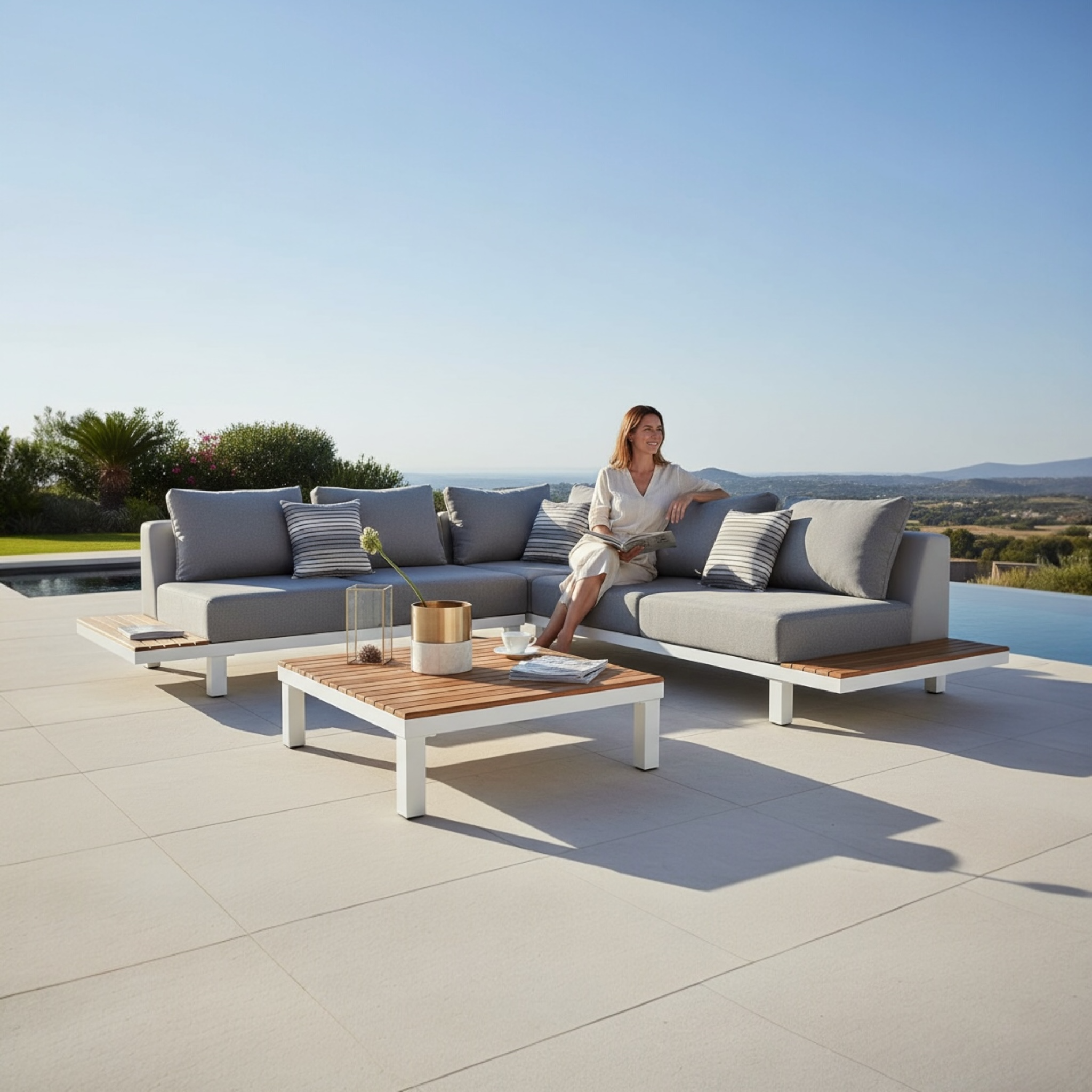 Ensemble salon de jardin 5 places Orsy cosy