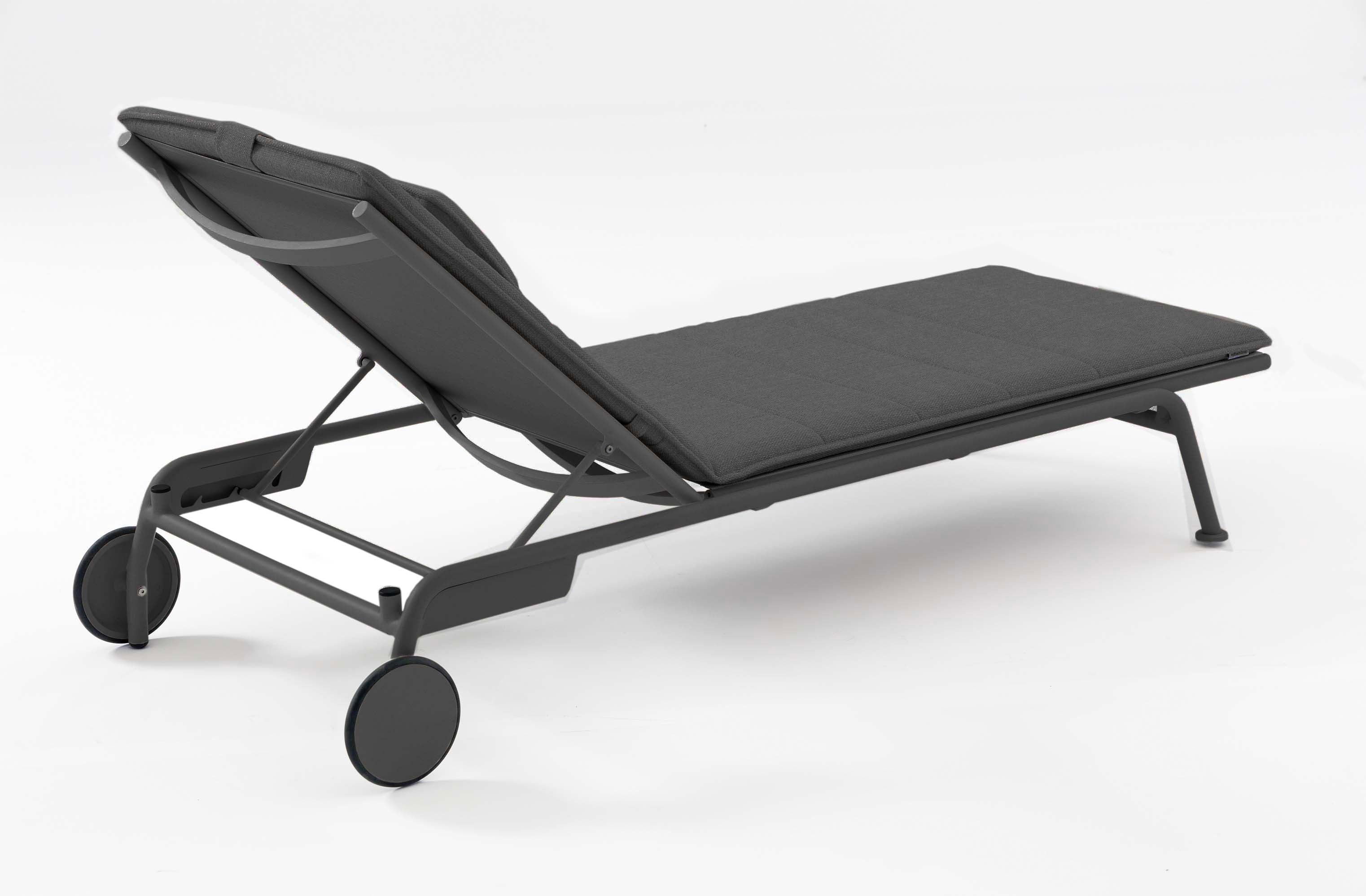 Bain de soleil en aluminium et textilène (lot de 2) - SUNNY GRIS