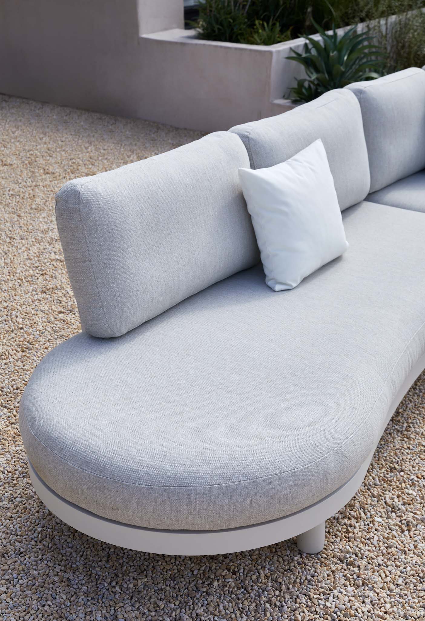 Salon de jardin haut de gamme d'angle en aluminium - ALBA