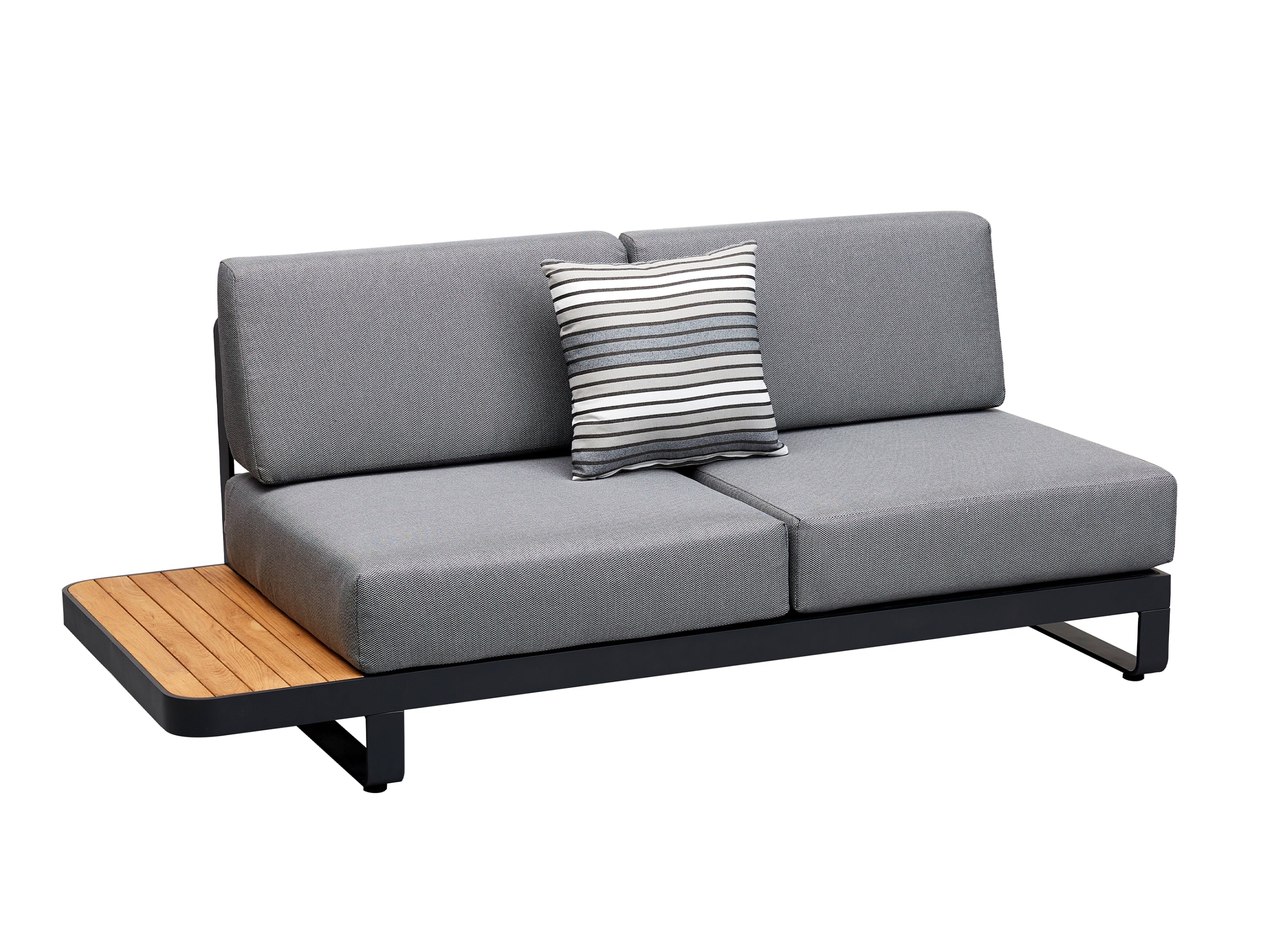 Canapé d'angle en aluminium et en teck - MANY