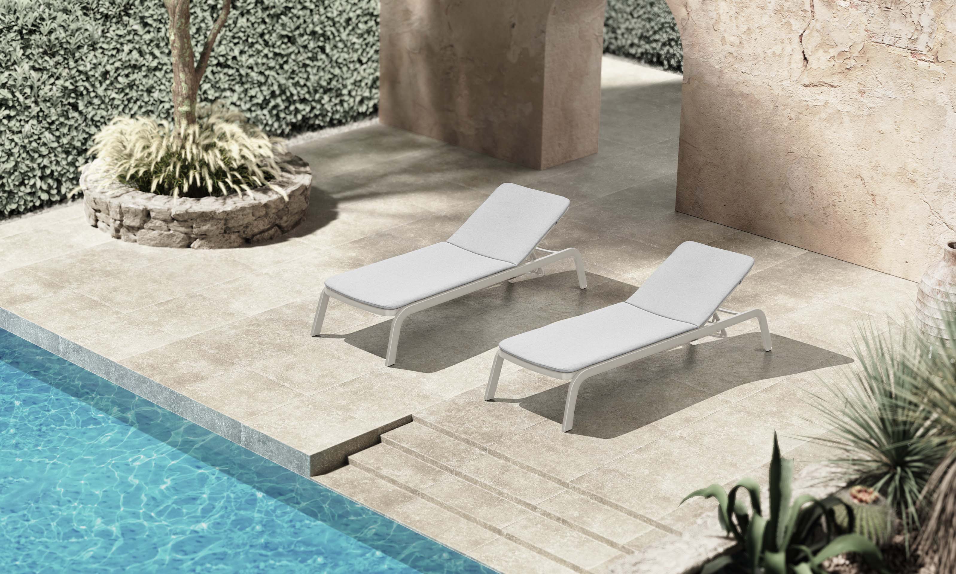 Bain de soleil extérieur en aluminium - JOY