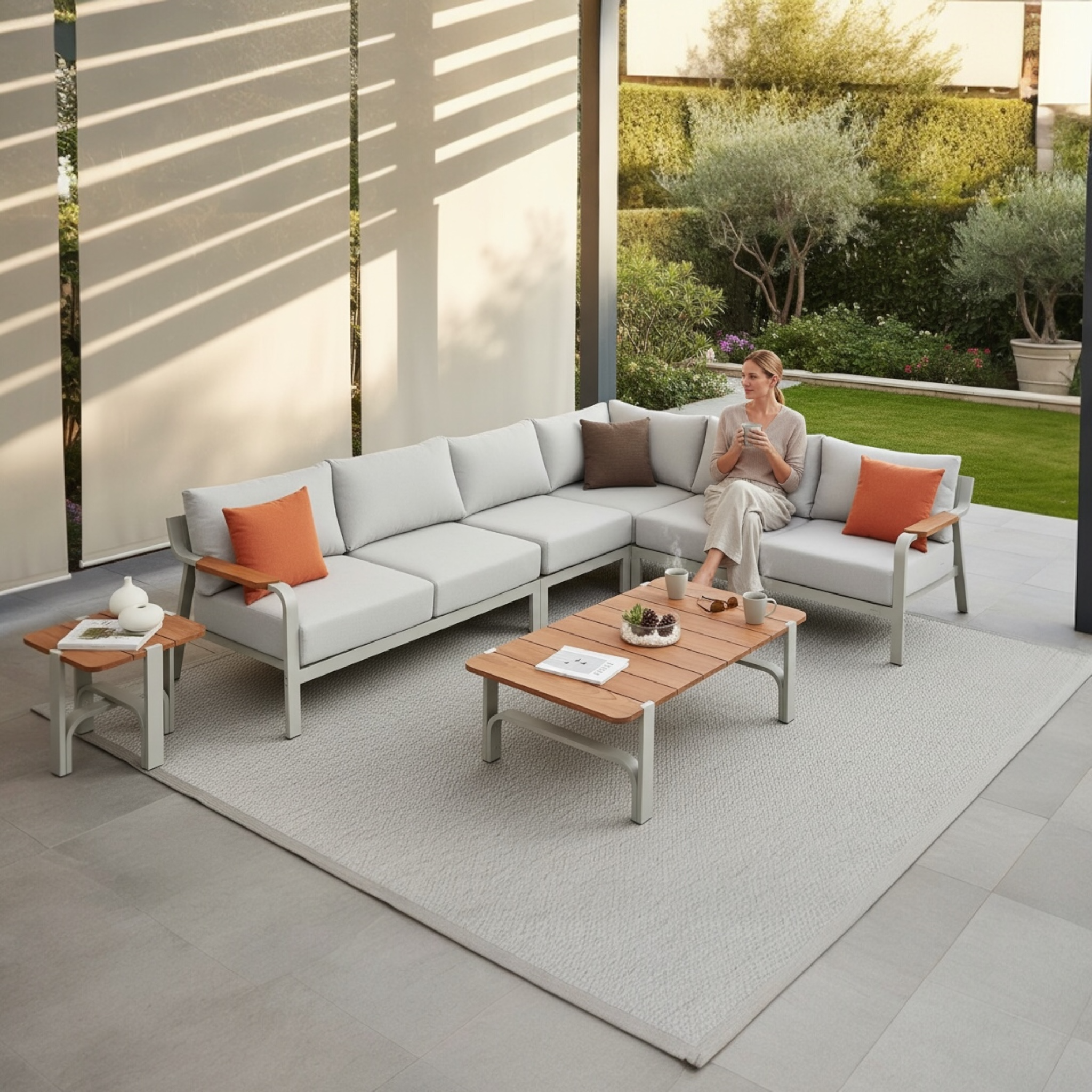Mobilier de jardin design en angle Viscounti