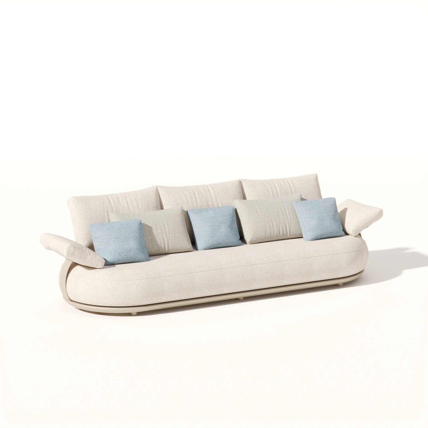 Canapé de jardin modulable luxe design en aluminium 5 places - ELYO