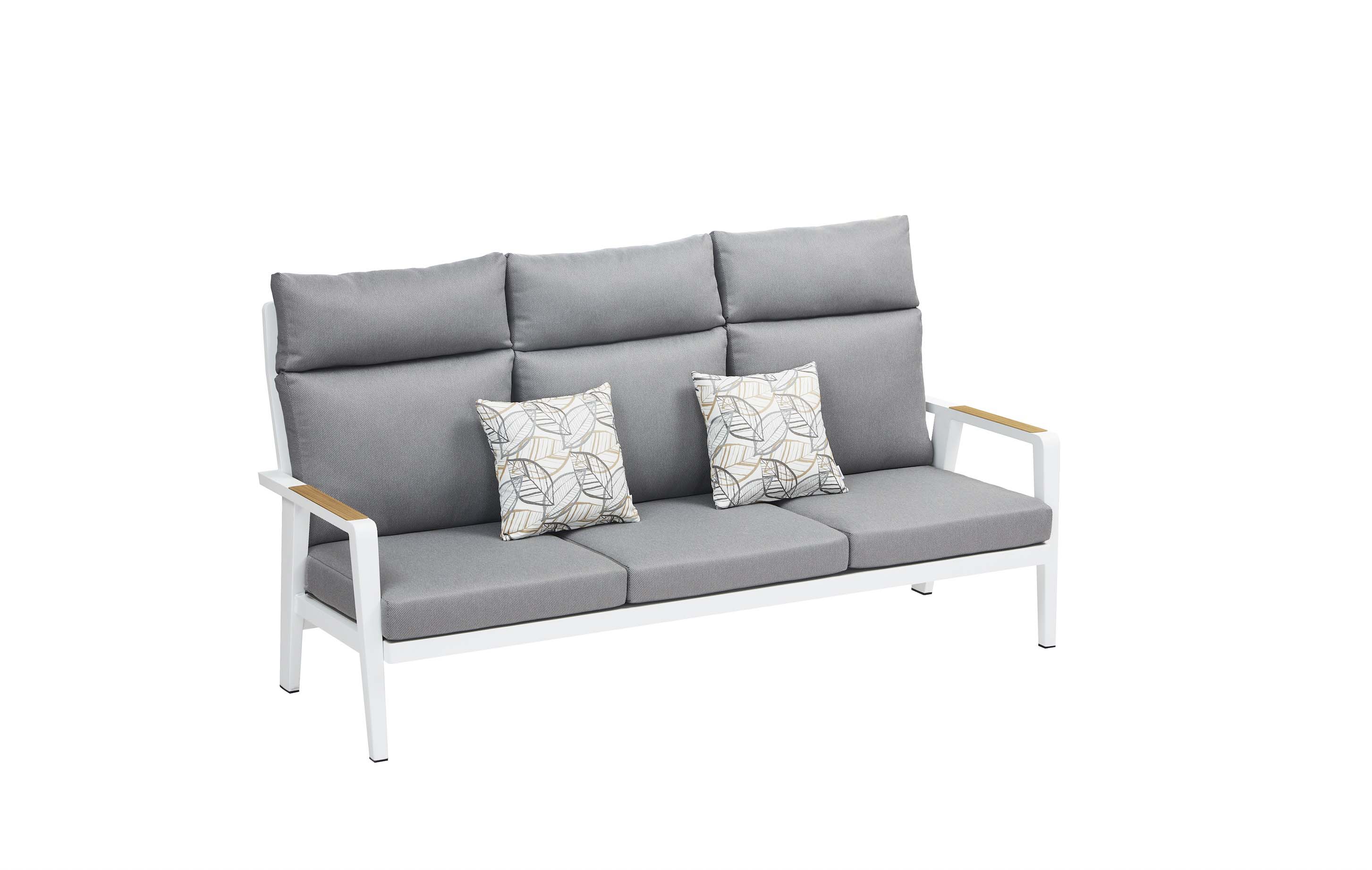 Salon de jardin aluminium dossier inclinable - MARIUS