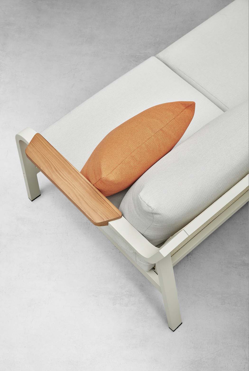 Salon de jardin en aluminium et en teck 5places - VISCOUNTI MINI