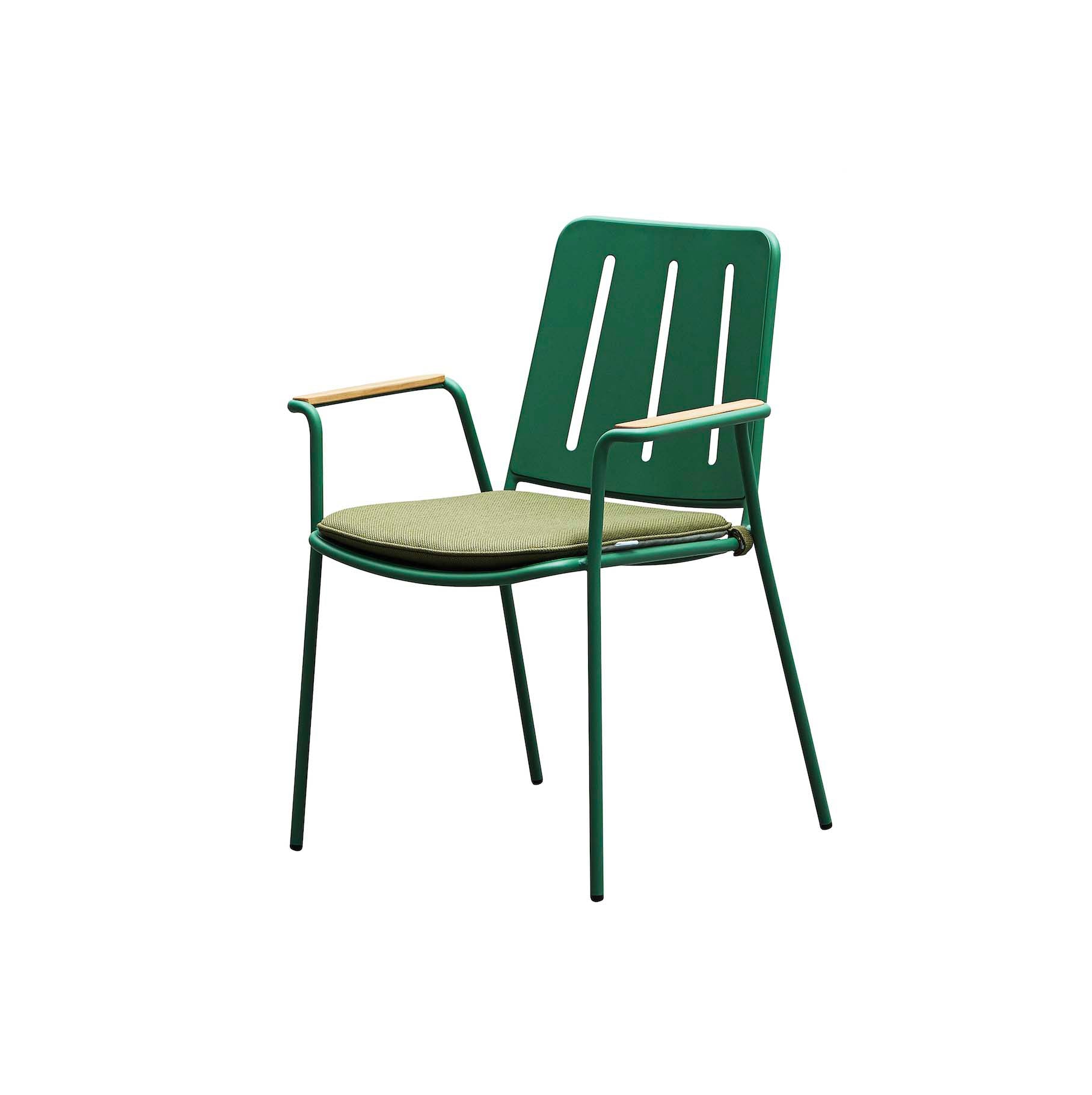Chaise repas design en aluminium vert - (lot de 4) - SARRAN