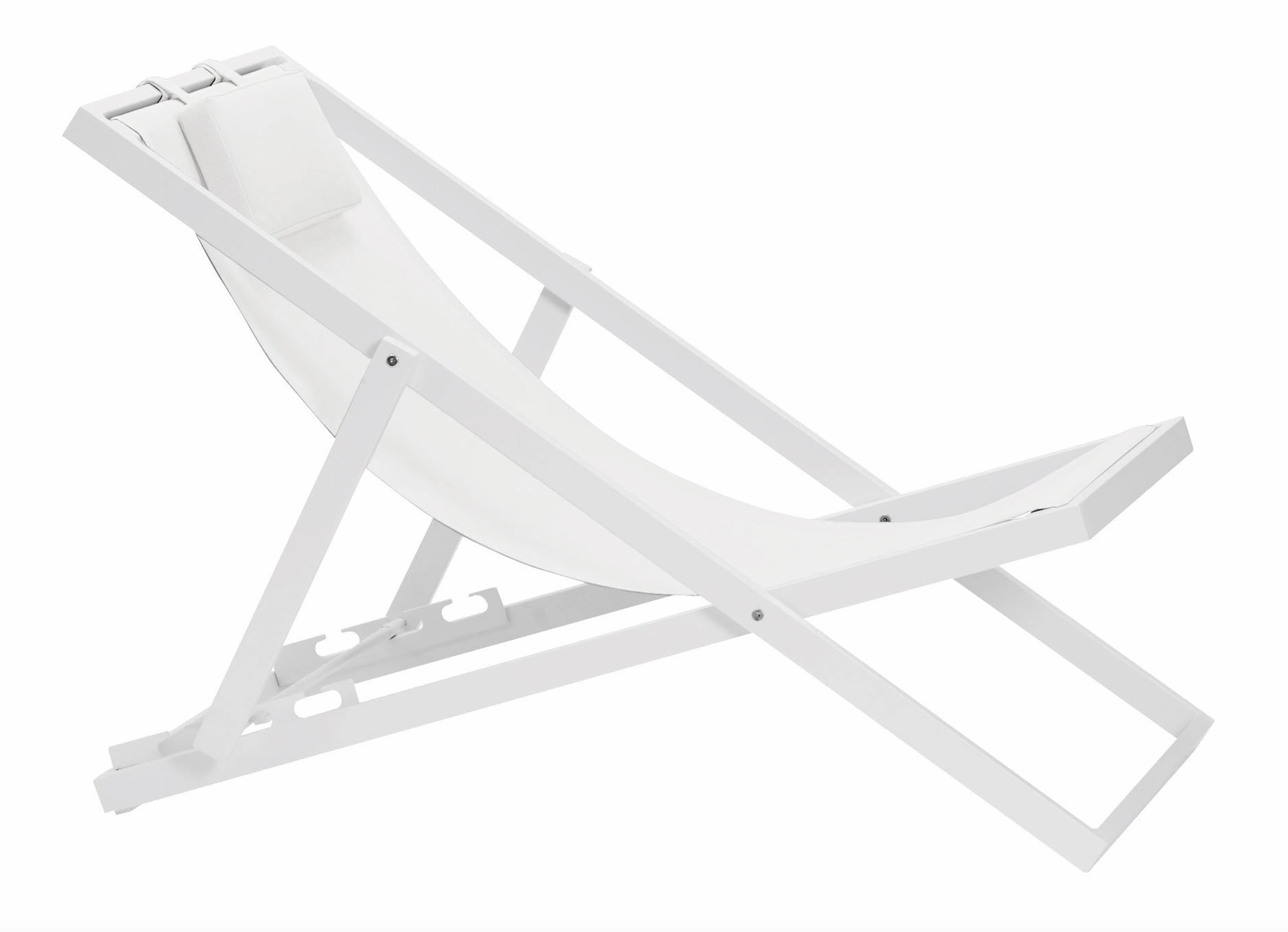 Chilienne, Chaise longue de jardin en aluminium - KASSY BLANC