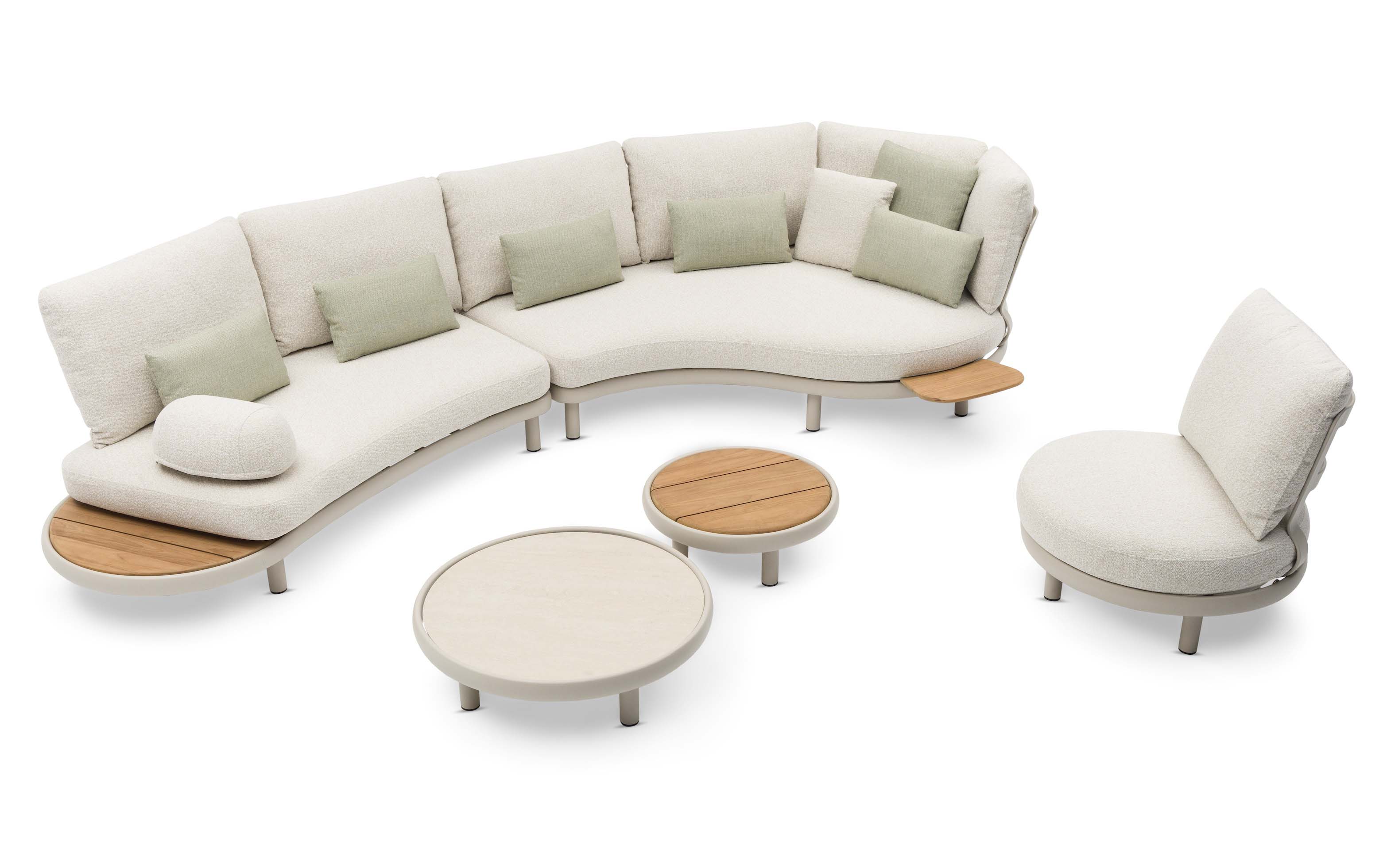 Salon de jardin luxe en aluminium by designer Belge - ROSA