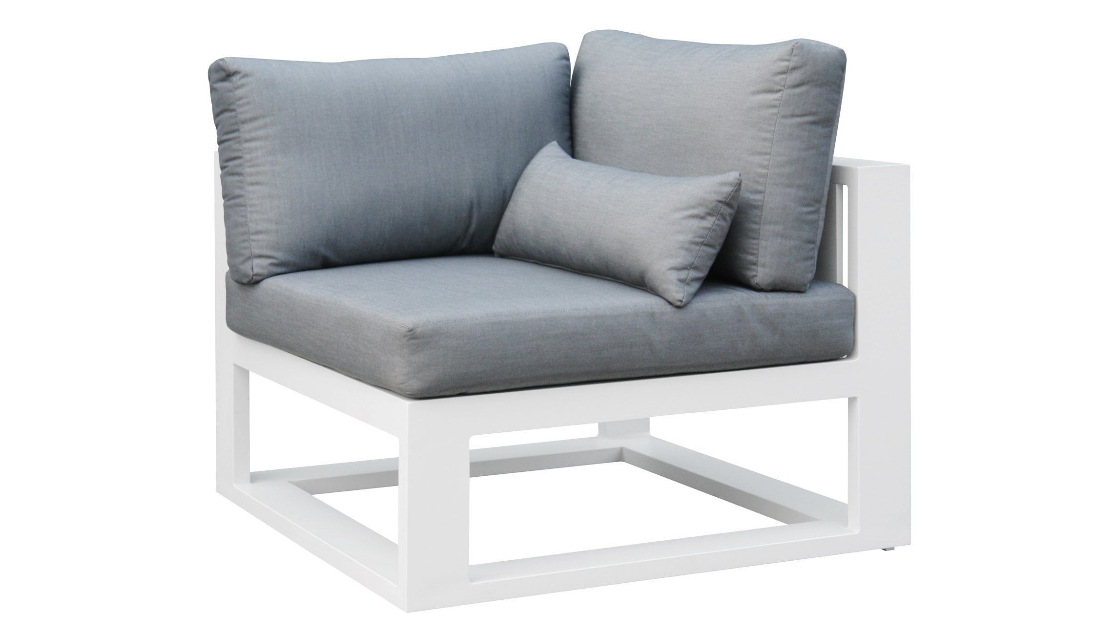 Salon jardin d'angle luxe en aluminium - COMO