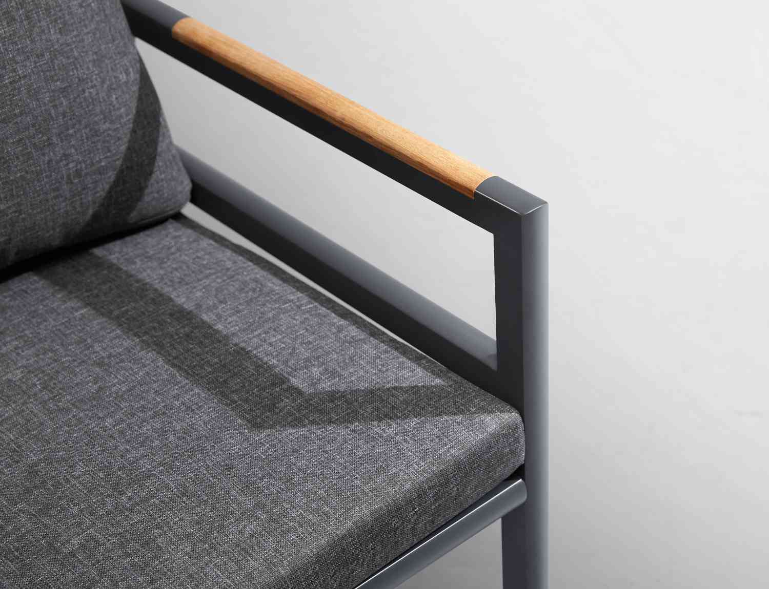 Ensemble repas de jardin aluminium et teck 6places - GLORIA