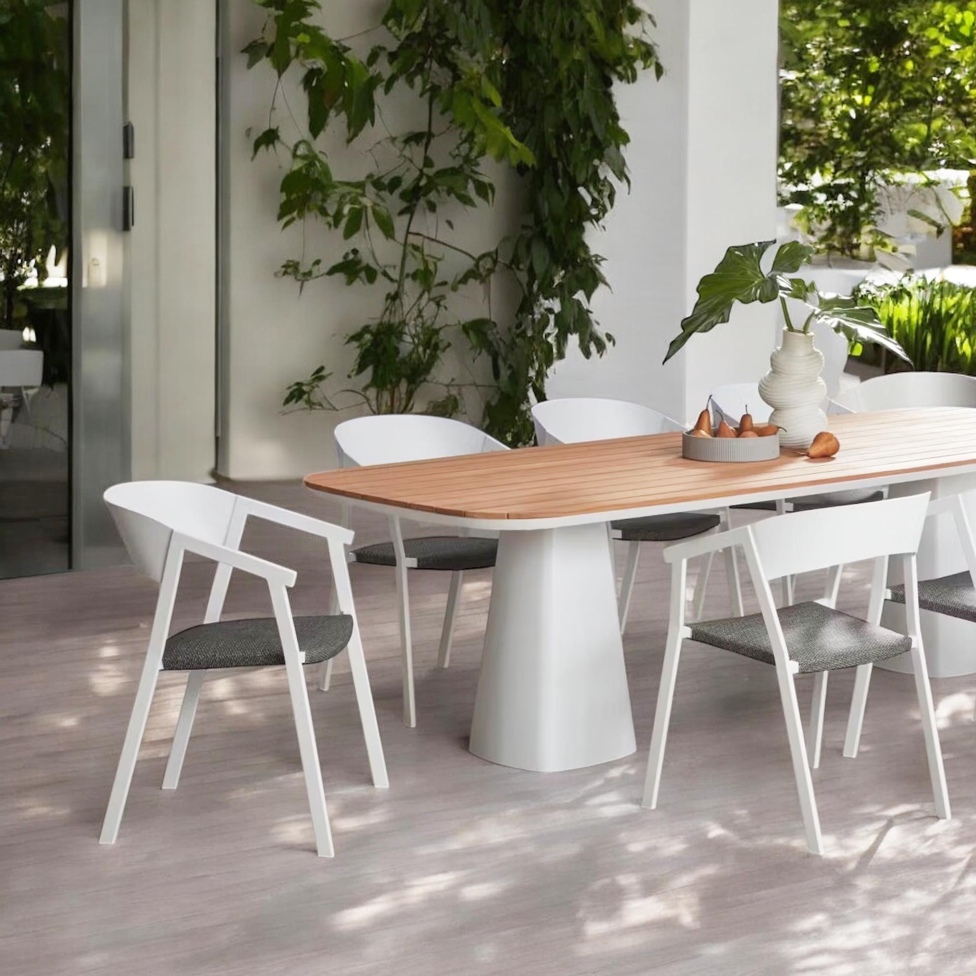 Fauteuil repas de jardin en aluminium (lot de 2) - LARA