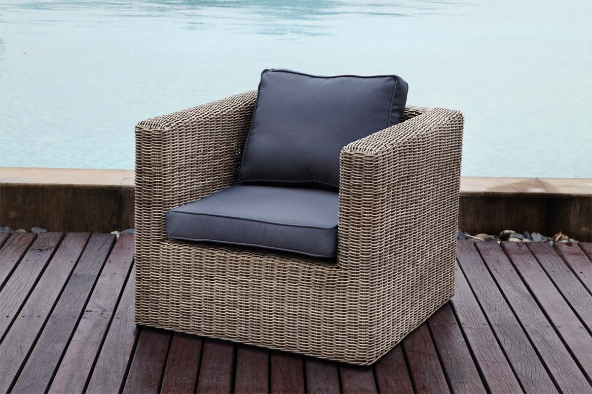 Salon de jardin modulable résine tressée ronde - LIBERTY COOL PLUS OSIER