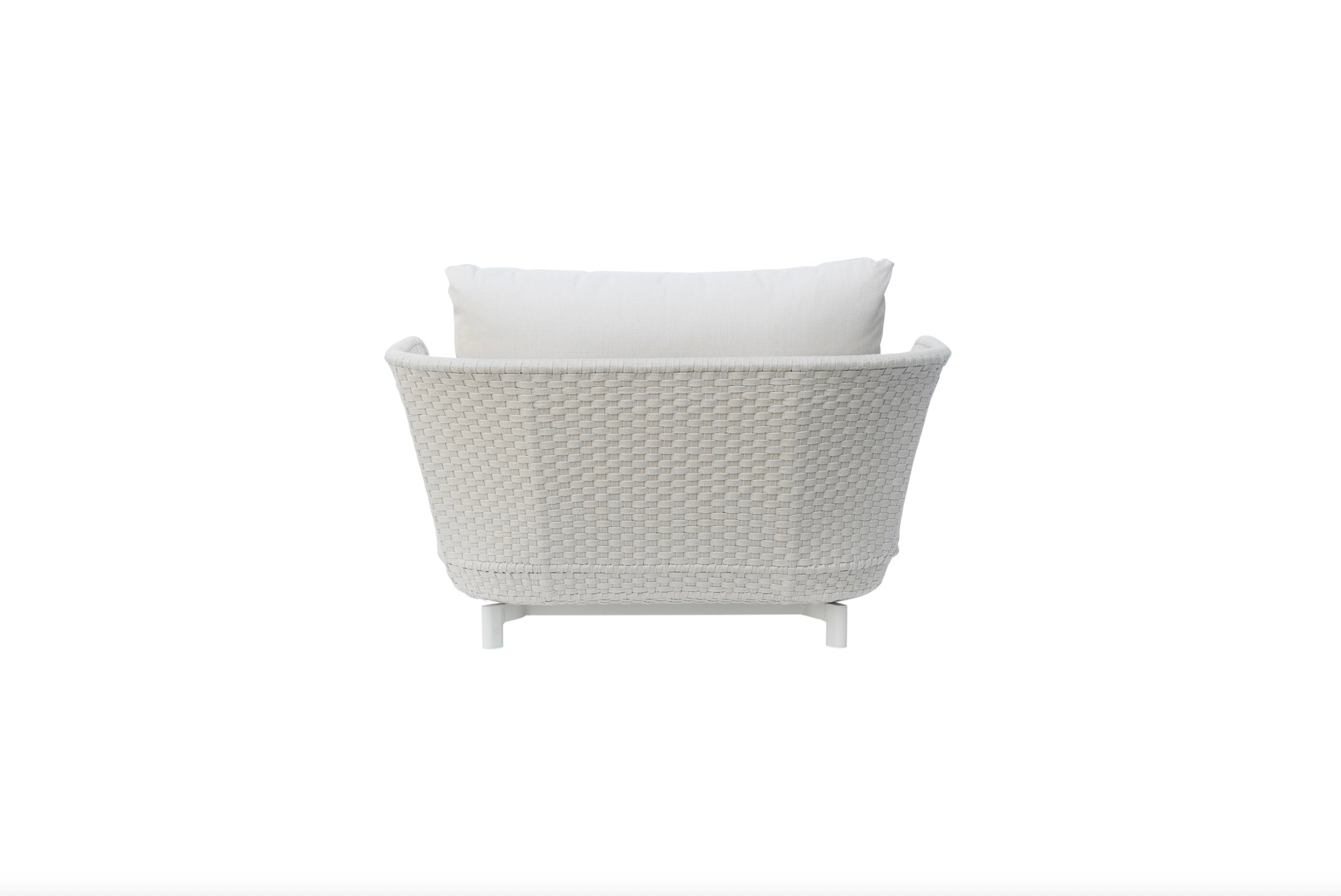 Fauteuil de jardin en aluminium et corde tressée - CHARLY