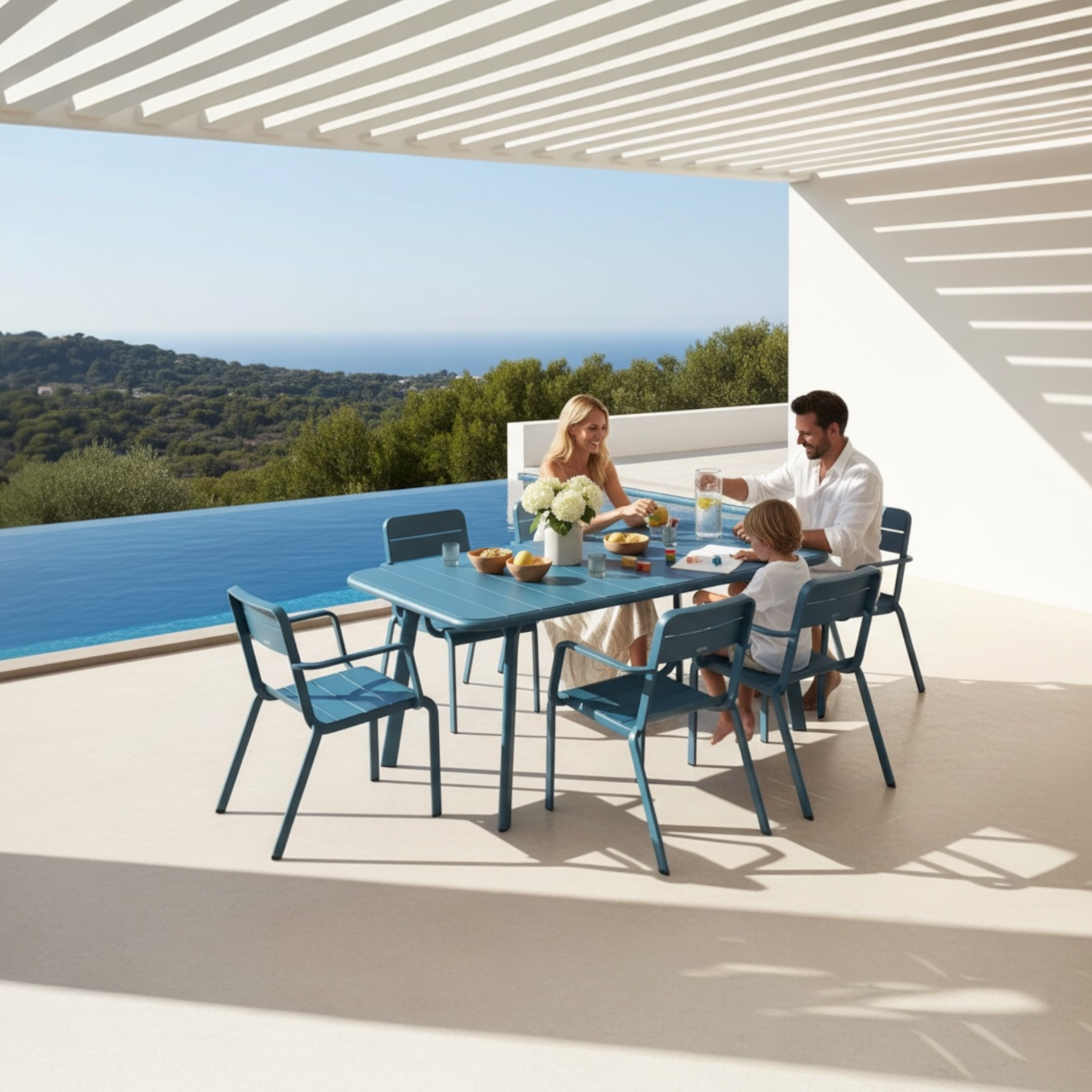 Ensemble repas extérieur en aluminium - JOY
