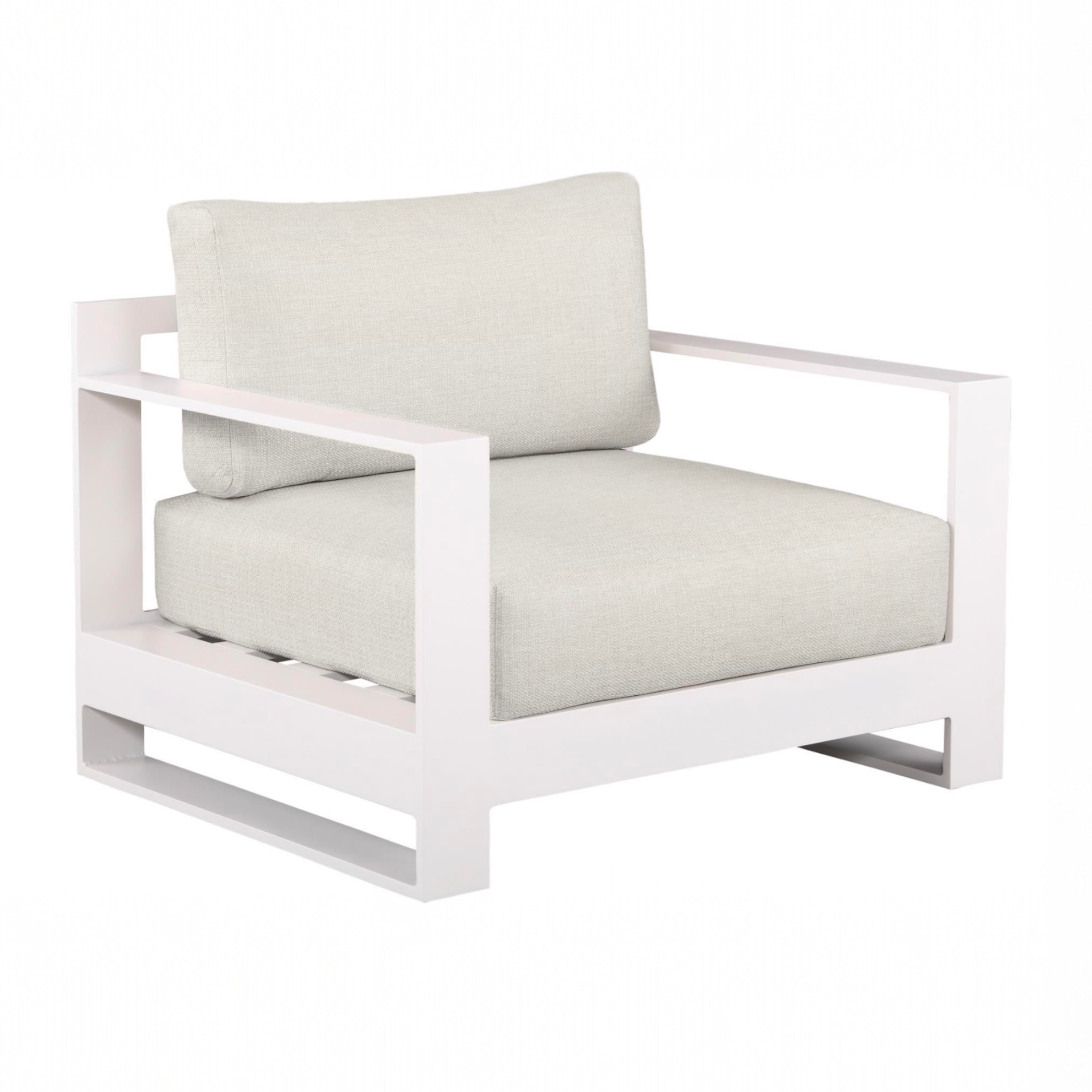 Fauteuil détente de jardin en alu blanc iris