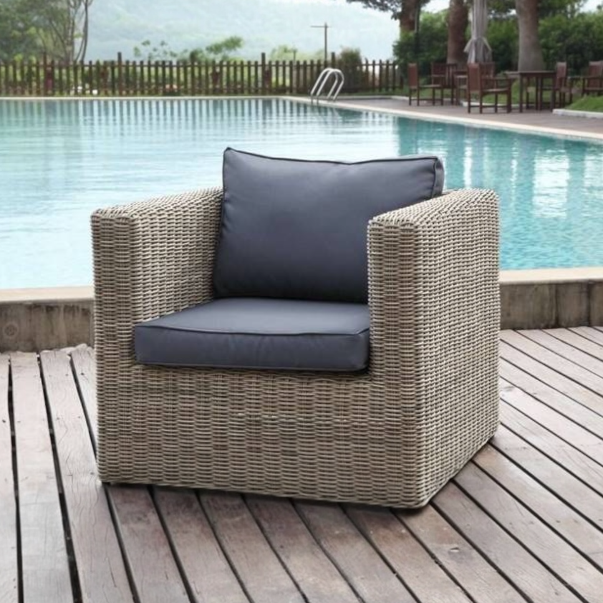 Fauteuil d'extérieur en osier liberty