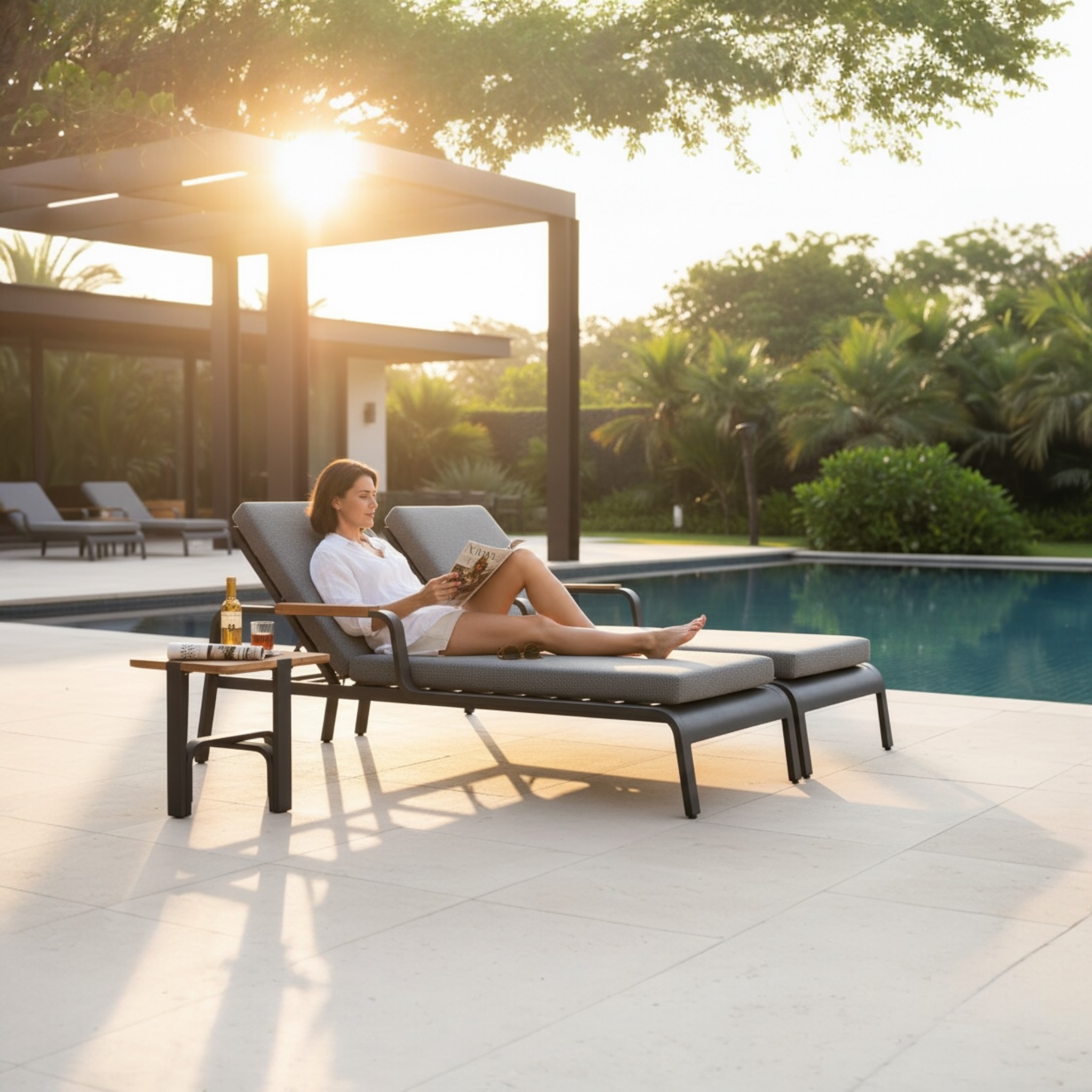 Lit de piscine design haut de gamme Viscounti