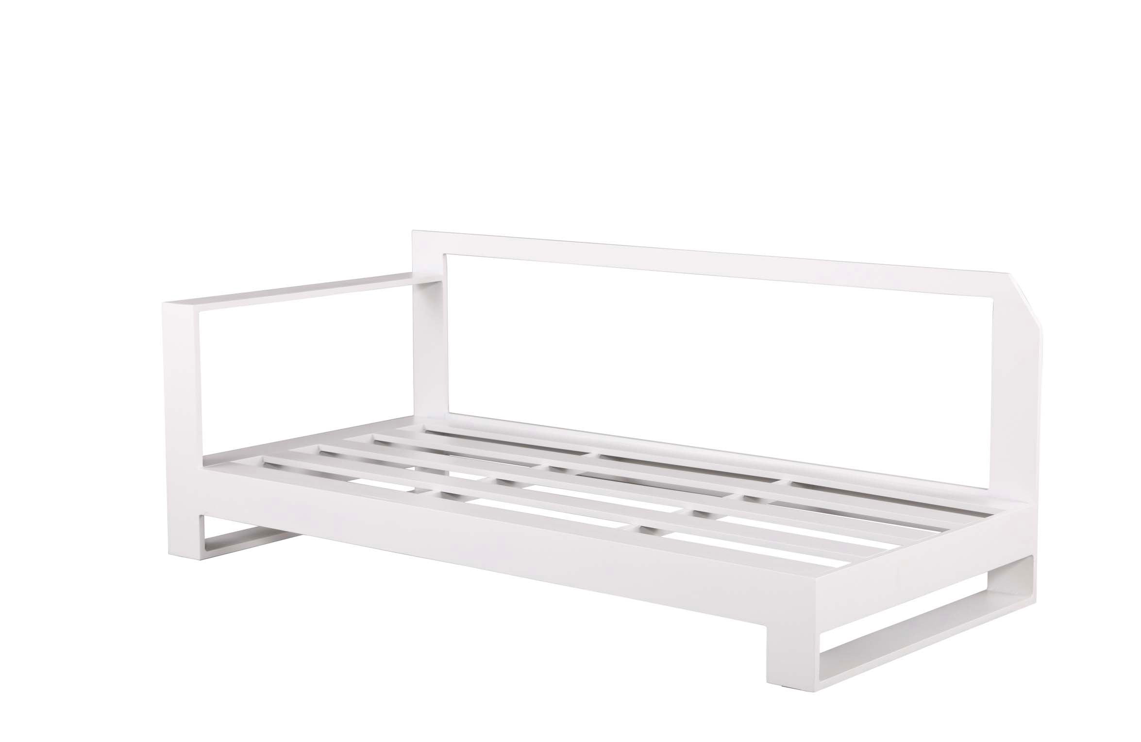 Méridienne droite de jardin design haut de gamme en aluminium - IRIS