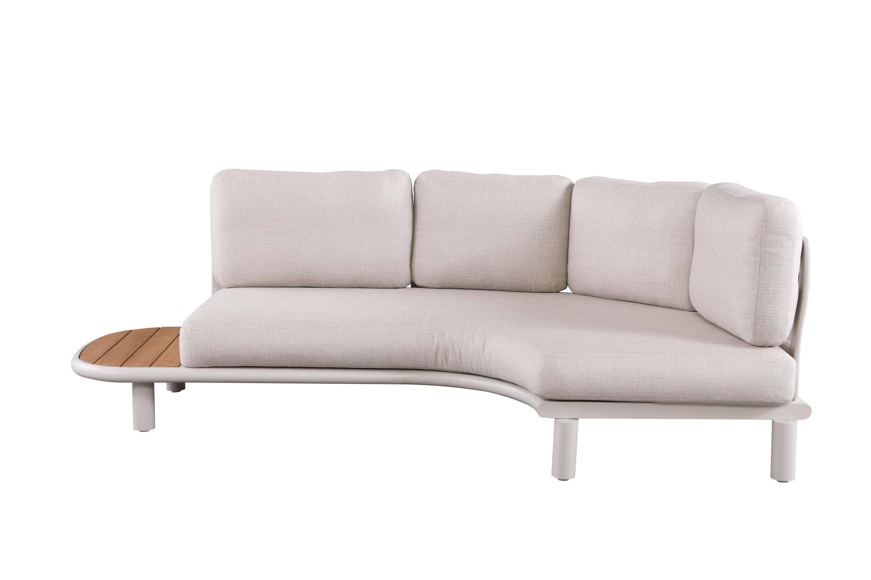 Salon de jardin moderne en aluminium et teck - SANKA COSY