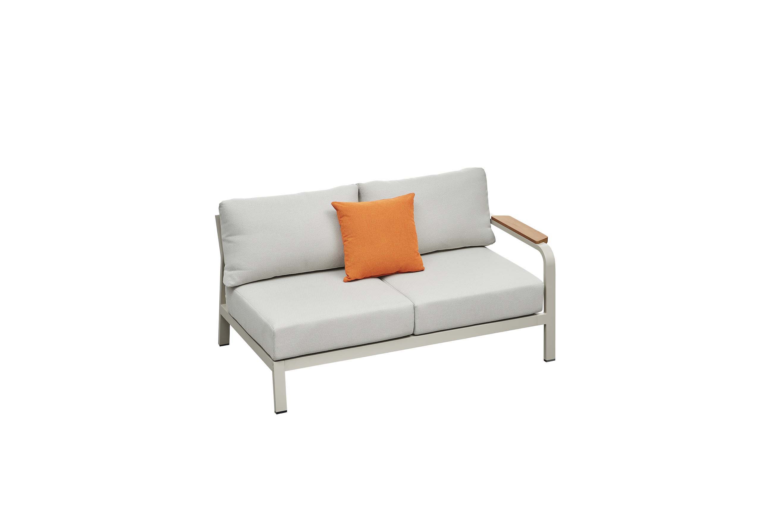 Canapé de jardin d'angle en aluminium - VISCOUNTI