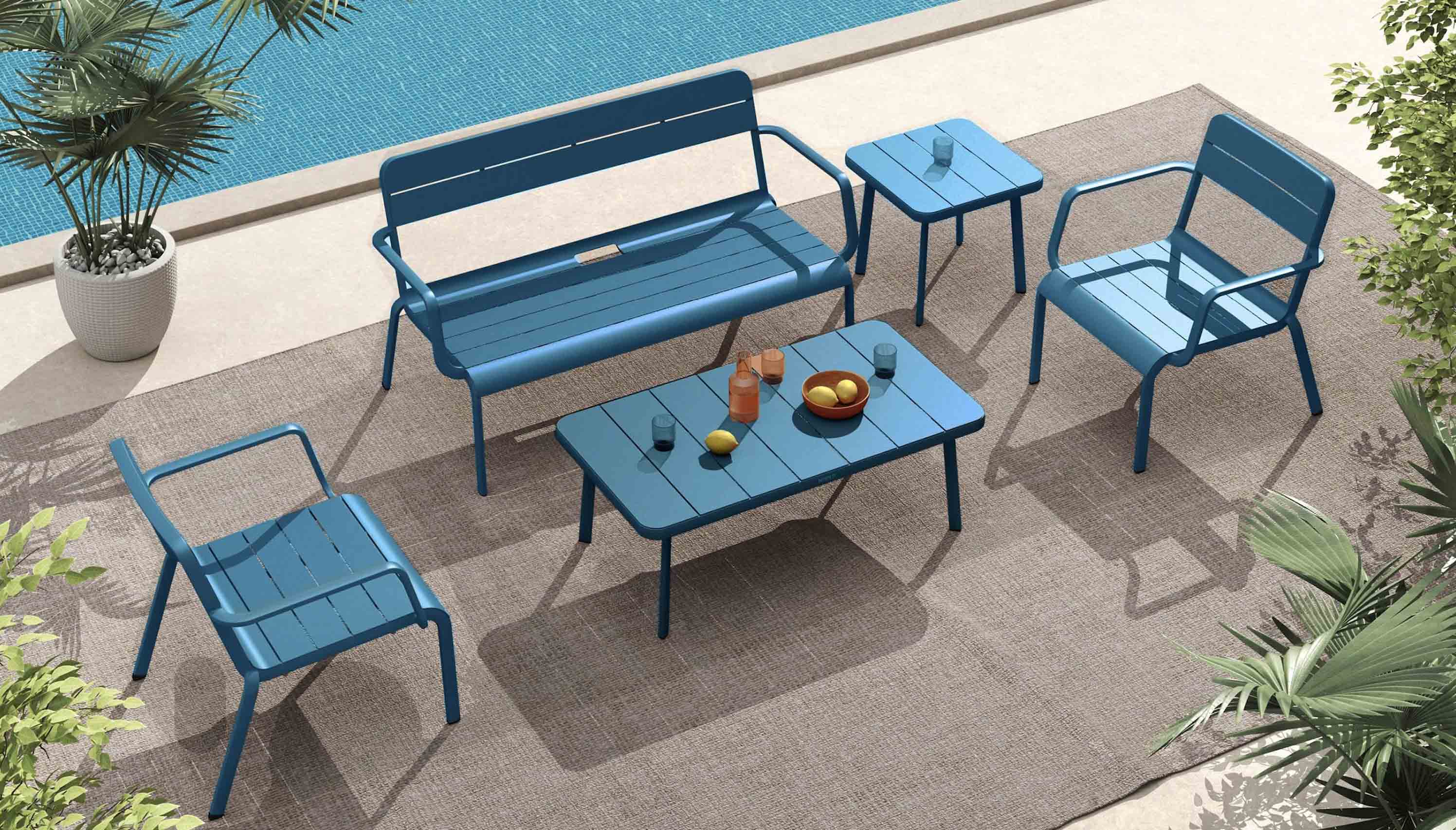 Canapé de jardin en aluminium - JOY