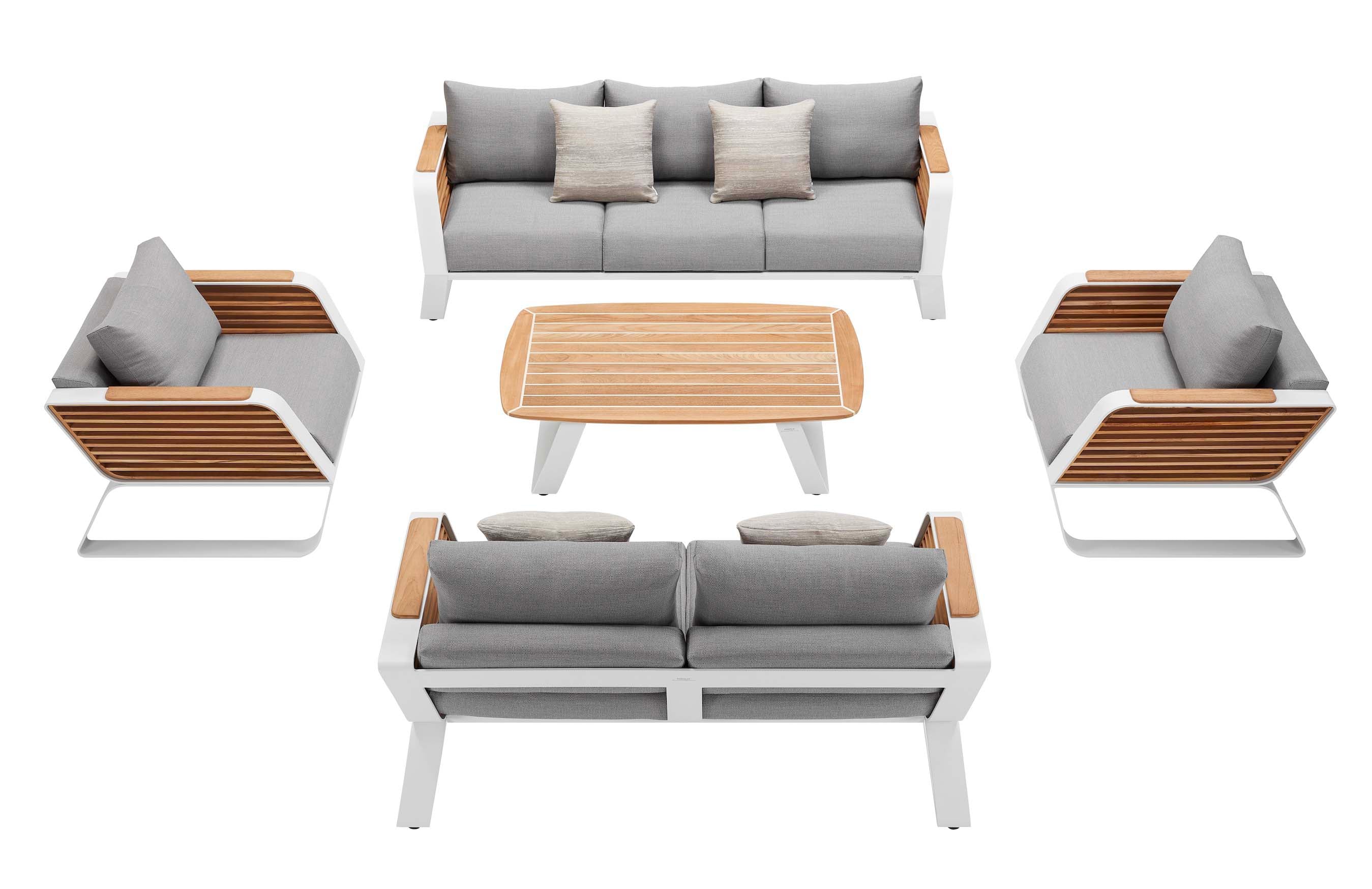 Salon de jardin luxe design en aluminium 7 places - AILY XL