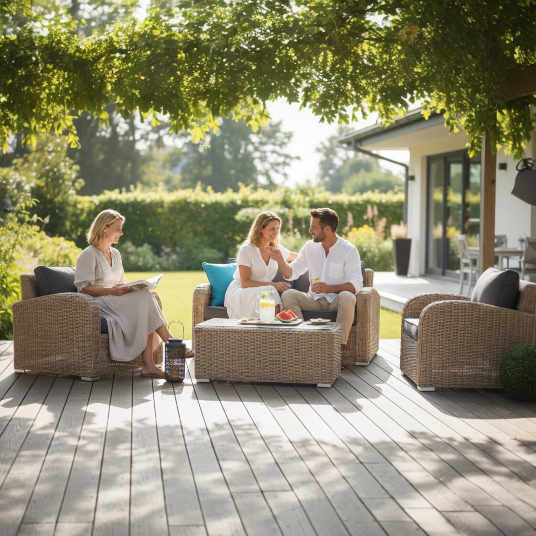 Fauteuil résine tressée ronde - TARA