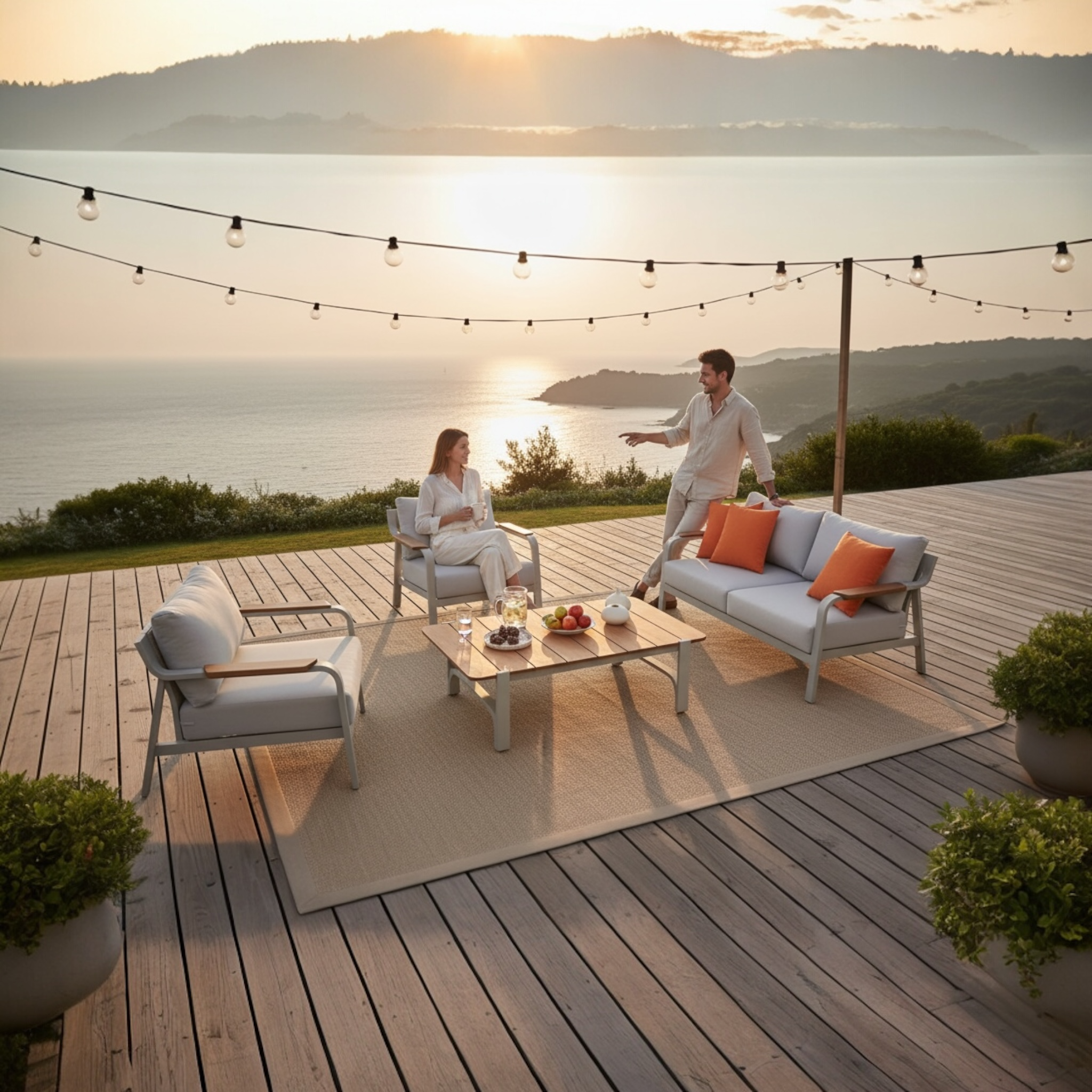 Ensemble salon de jardin 4 ps Viscounti