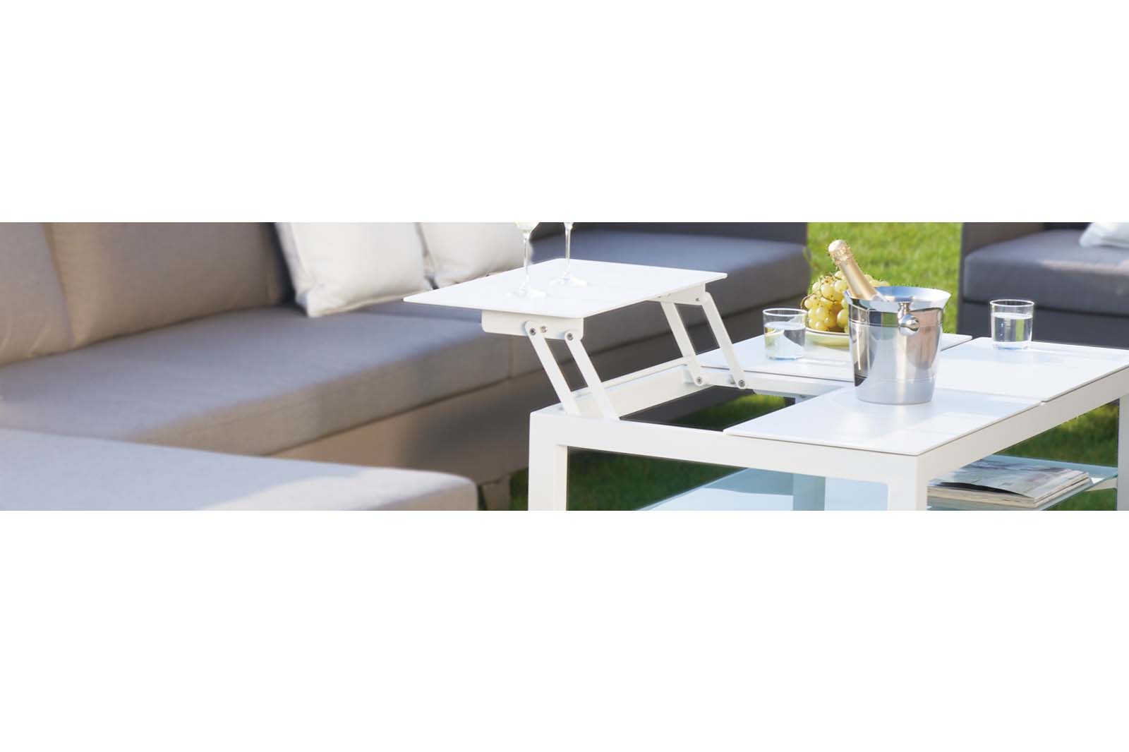 Salon de jardin en aluminium 5 places - JELLY