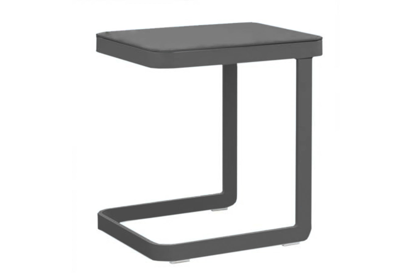 Duo de bains de soleil en aluminium + table basse - COMO Noir