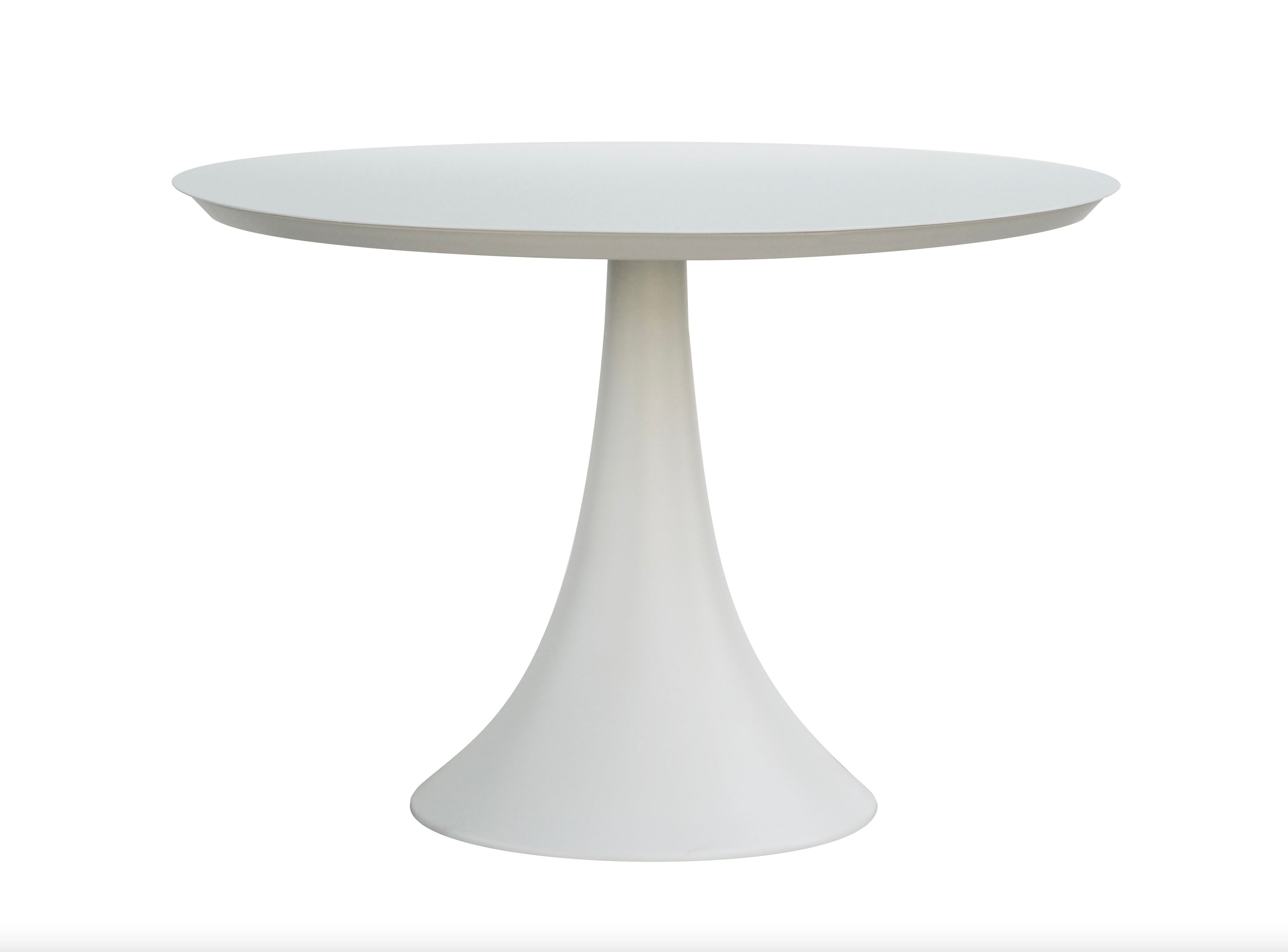 Table de jardin ronde en aluminium - FANO BLANC