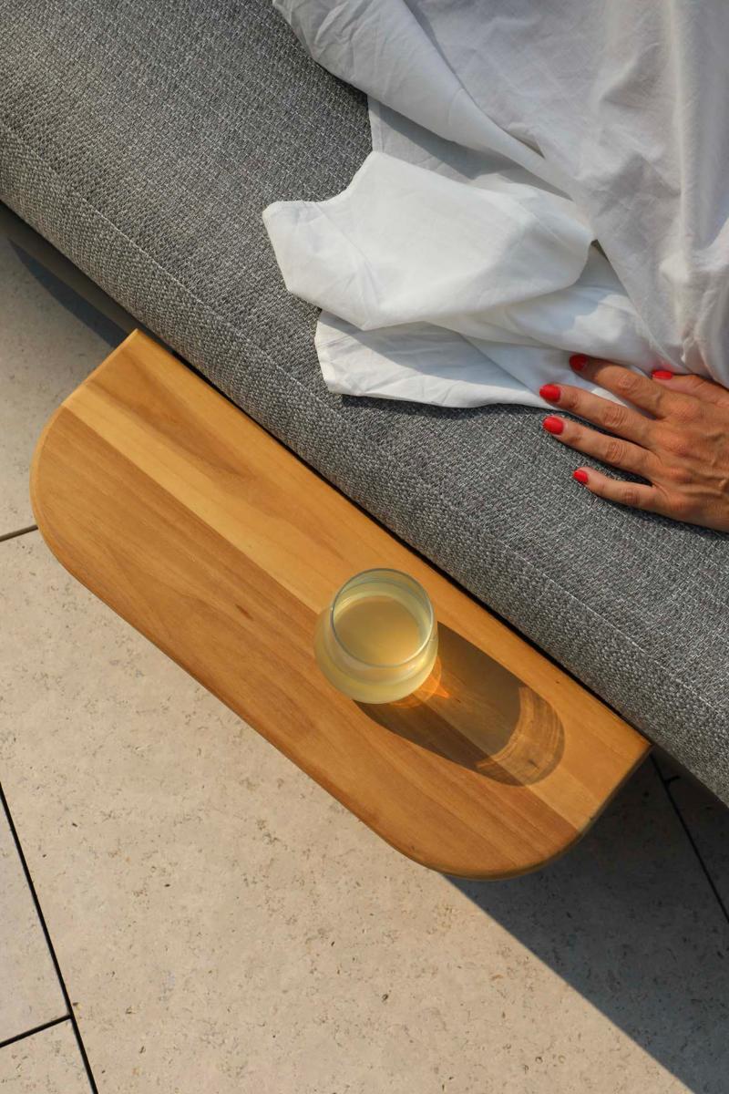 Bain de soleil double haut de gamme en aluminium - ROSA GRIS