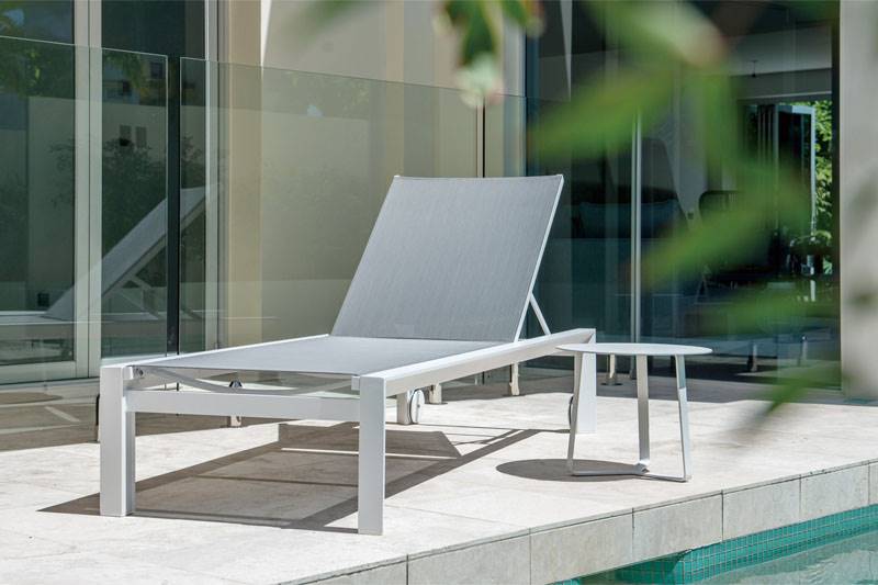 Table basse de jardin ronde en aluminium - LIGNY