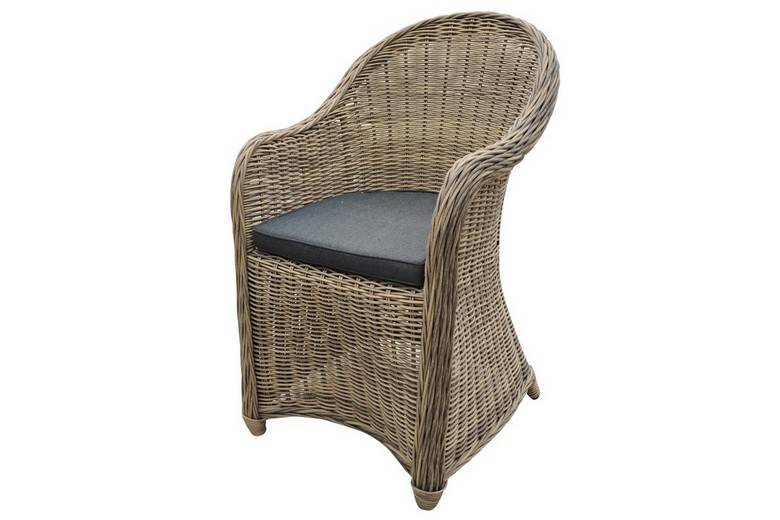 Chaise résine tressée ronde CLEA - lot de 2