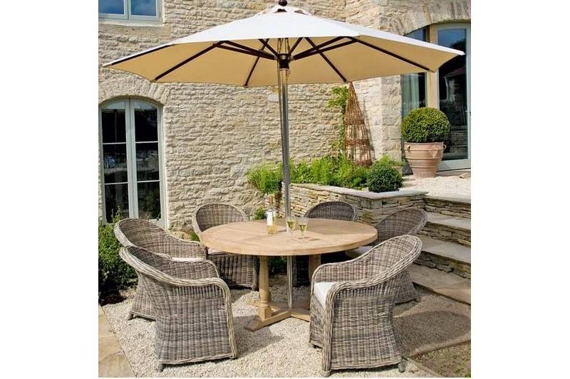 Chaise résine tressée ronde CLEA - lot de 2