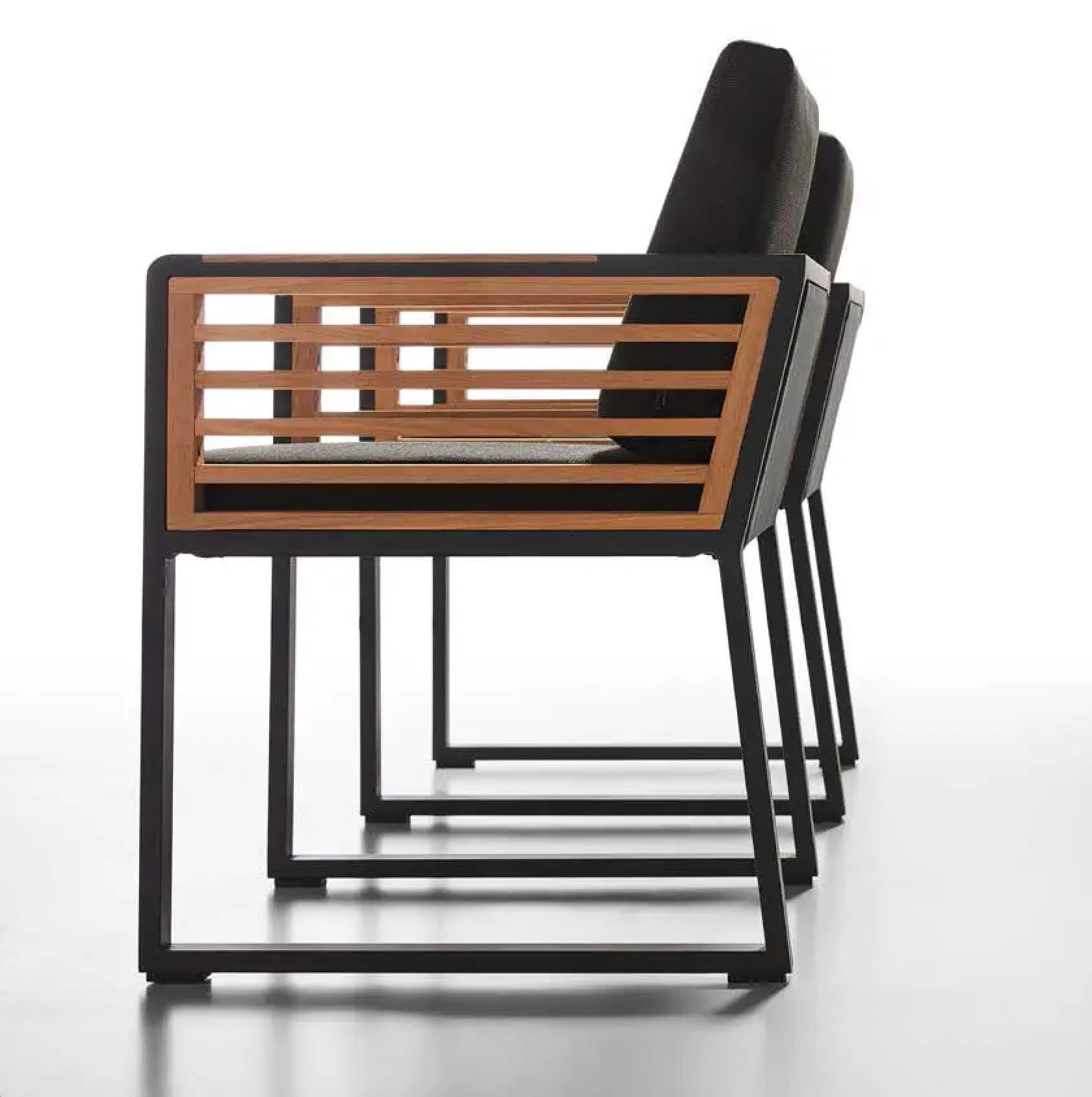 Ensemble repas en aluminium et en teck 4places - COFY