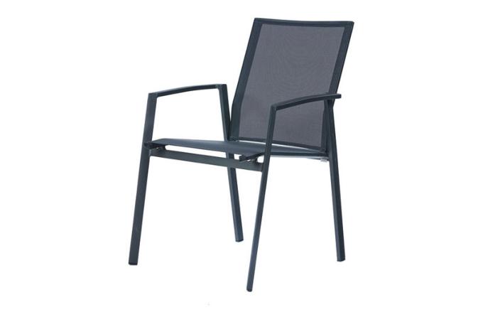 Fauteuil empilable en aluminium - TOMY (lot de 4)