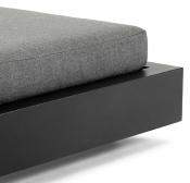 Bain de soleil luxe en aluminium - FERMO BED NOIR