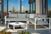 Salon de jardin d'angle en aluminium luxe  - FERMO COSY