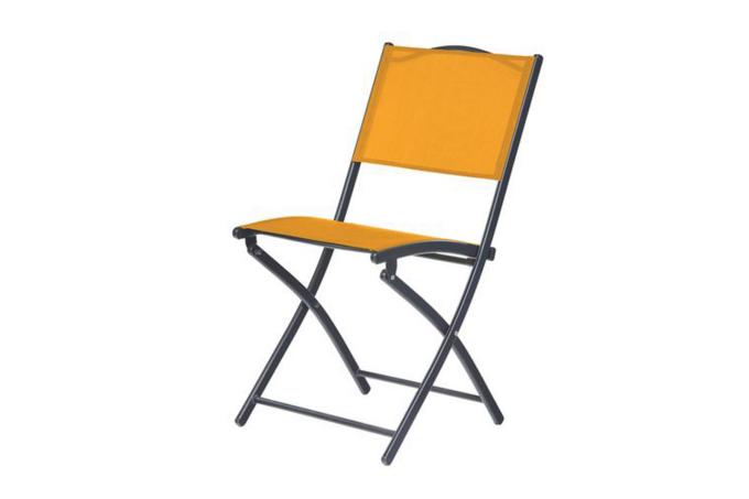 Chaise pliante - YANKY jaune (lot de 6)