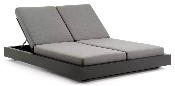 Lit de piscine double luxe en aluminium - FERMO BED NOIR