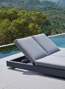 Lit de piscine double luxe en aluminium - FERMO BED NOIR