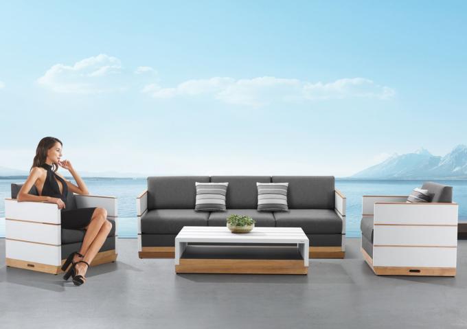 Salon de jardin en aluminium luxe tissu sunbrella - HITTY COOL
