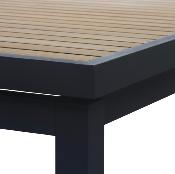 Table repas de jardin extensible en aluminium et en teck - TORY