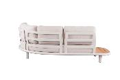 Salon de jardin moderne en aluminium et teck - SANKA COSY